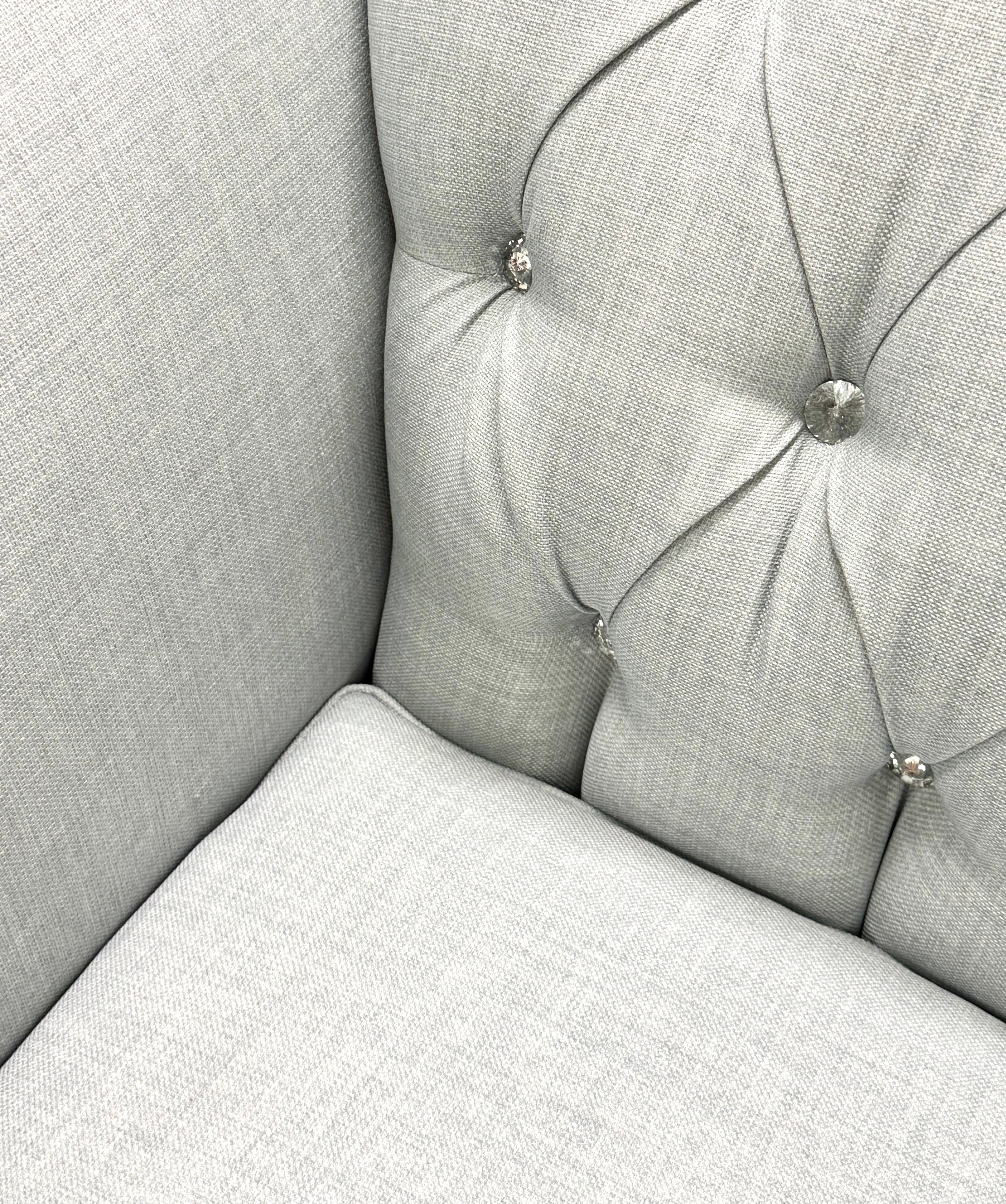 Powder Blue Tufted Chair