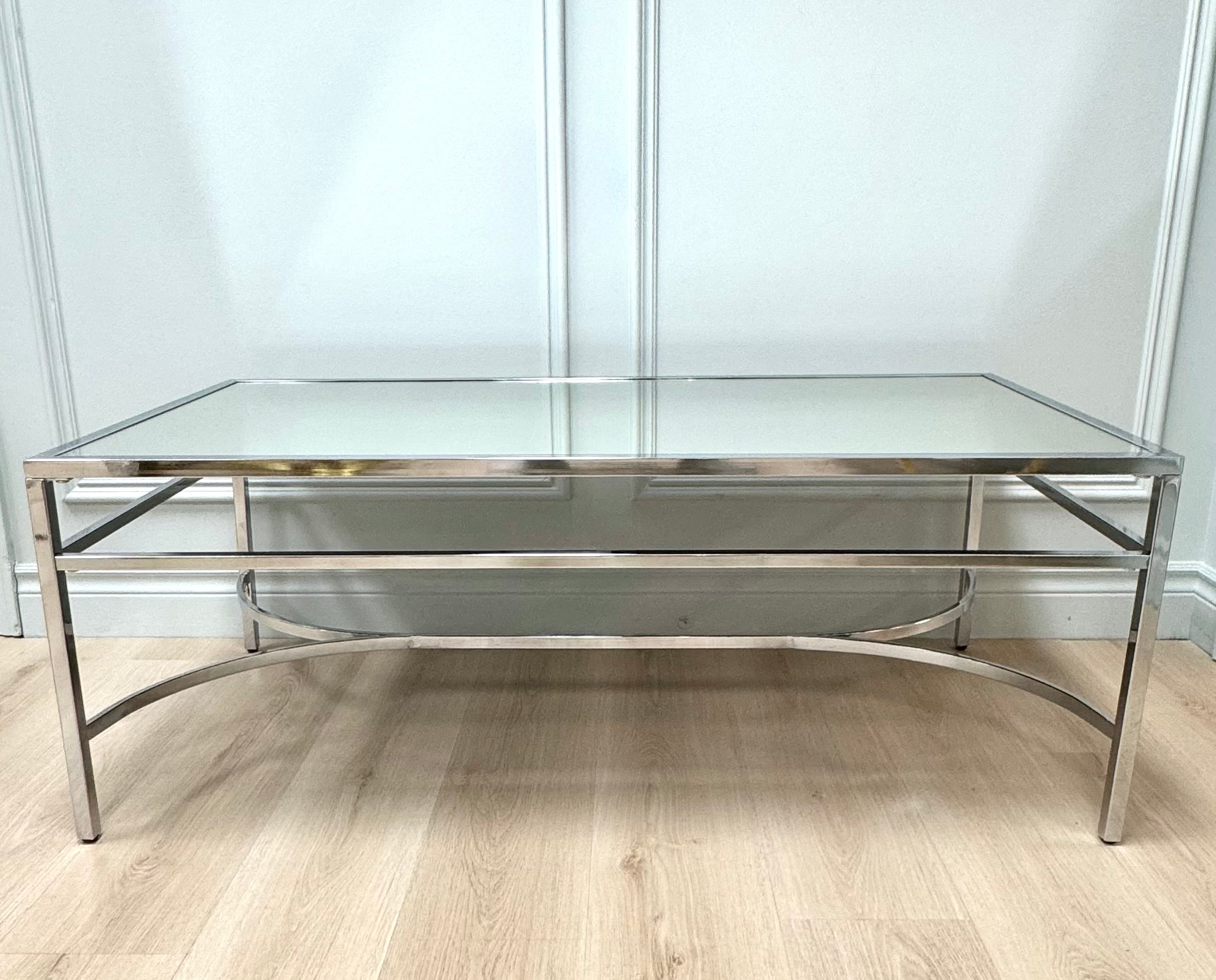Contemporary Chrome Coffee Table