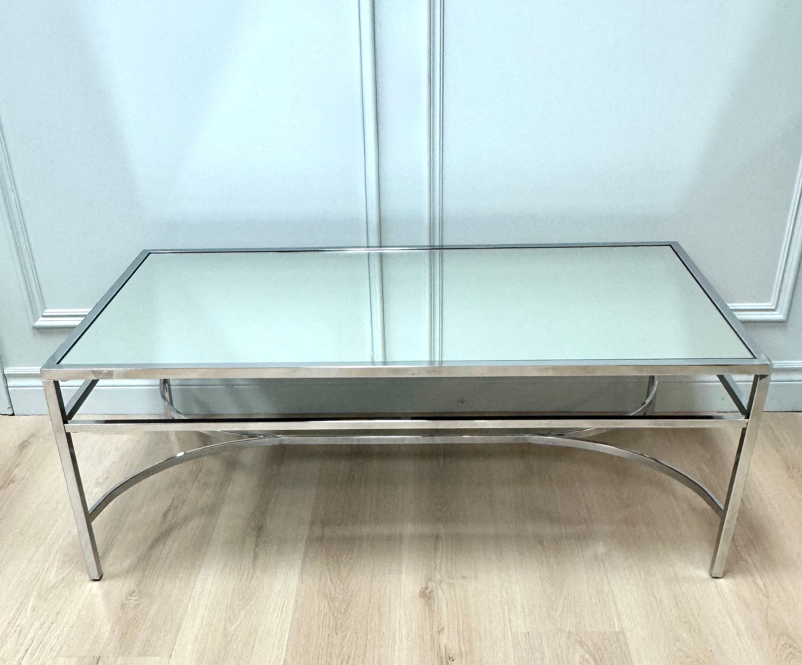 Contemporary Chrome Coffee Table