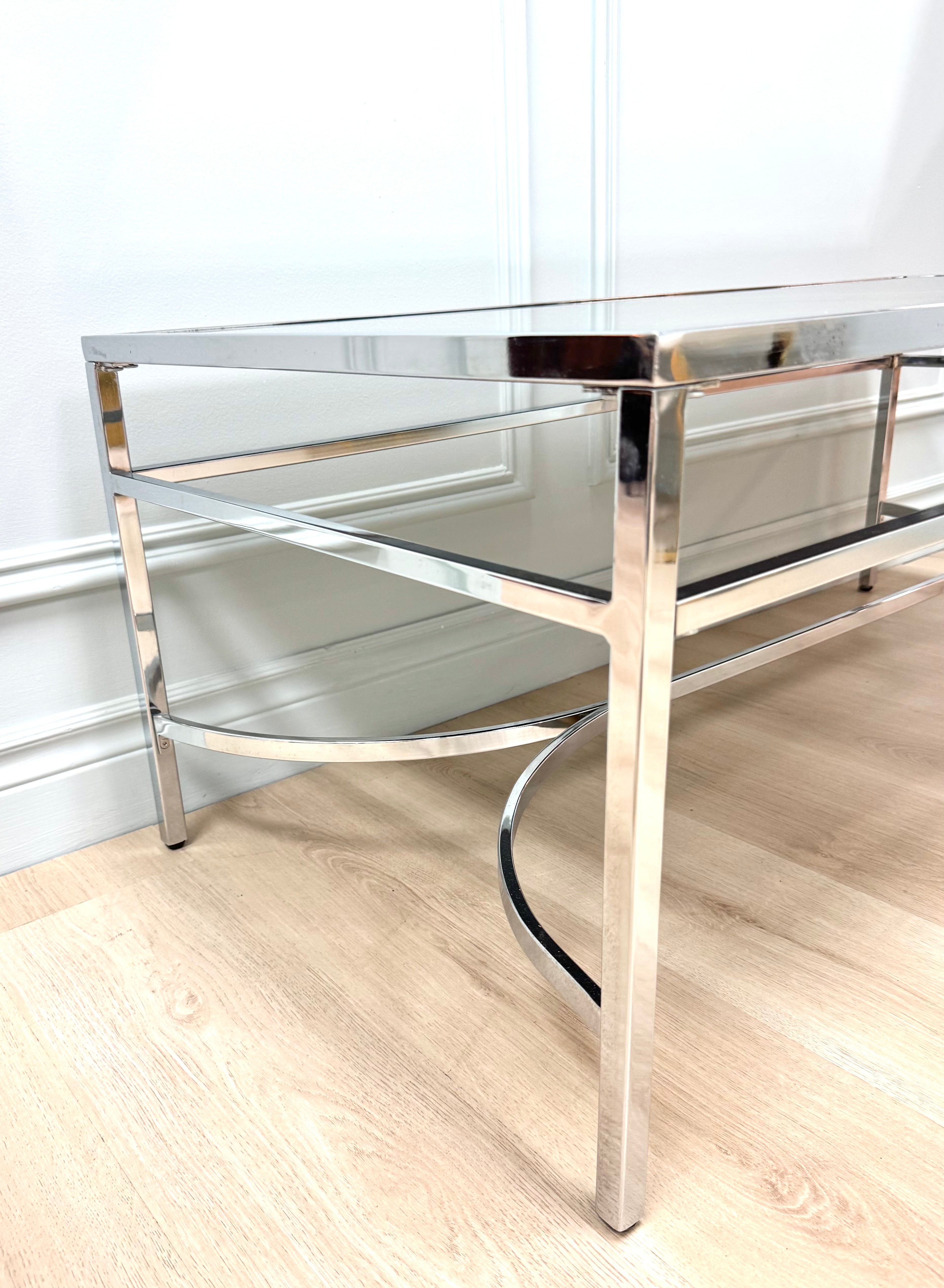Contemporary Chrome Coffee Table