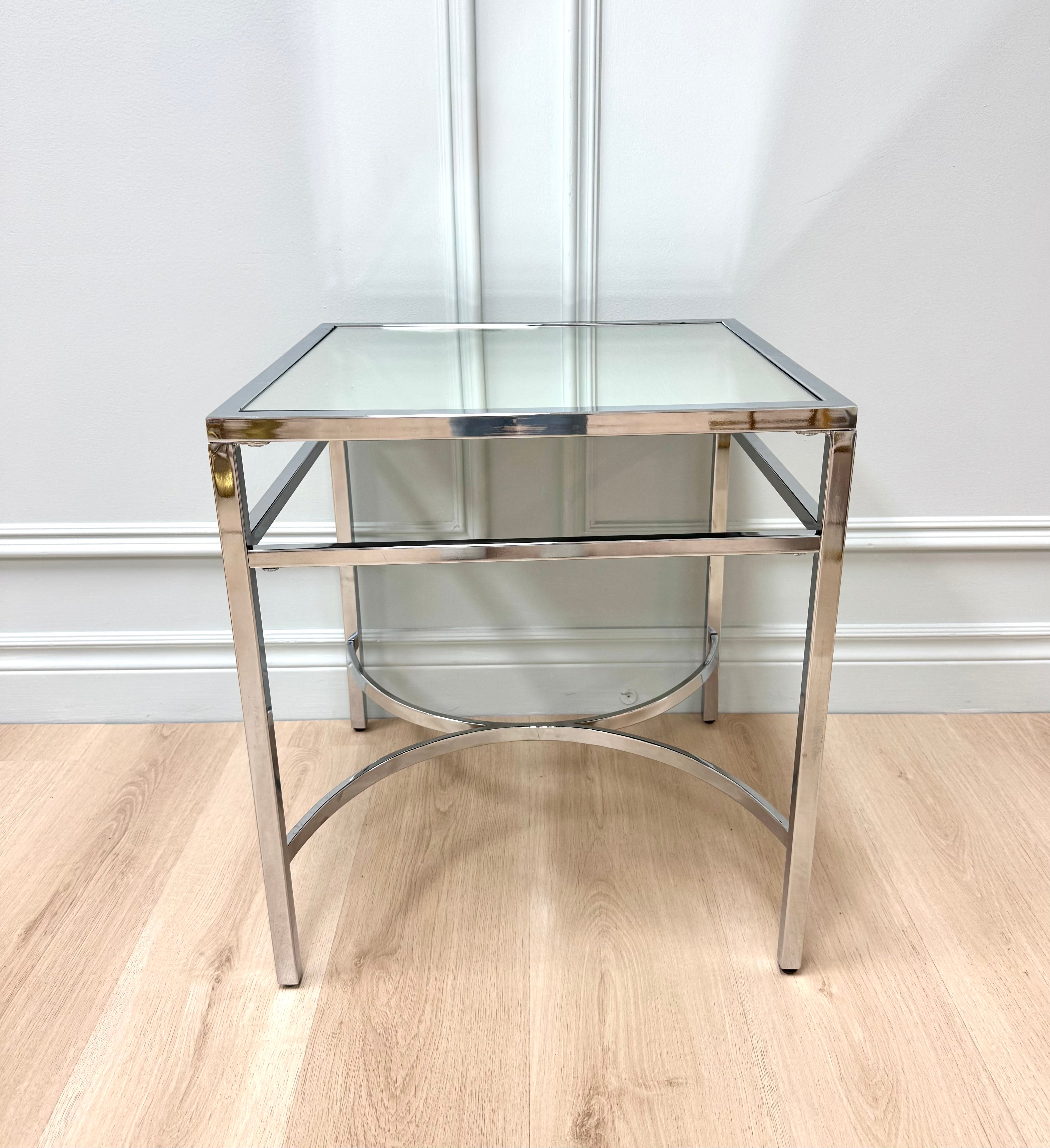 Contemporary Chrome Side Table