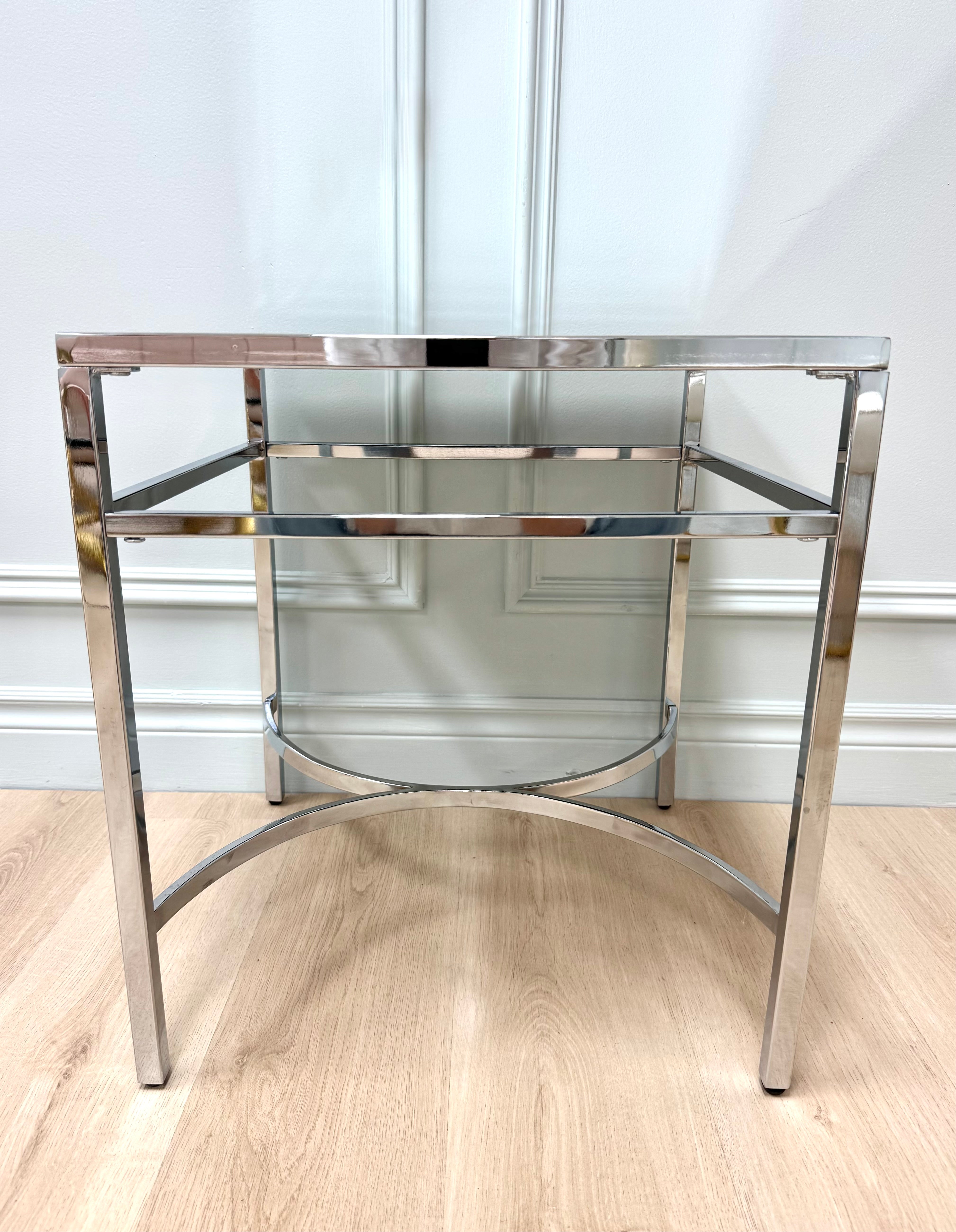 Contemporary Chrome Side Table