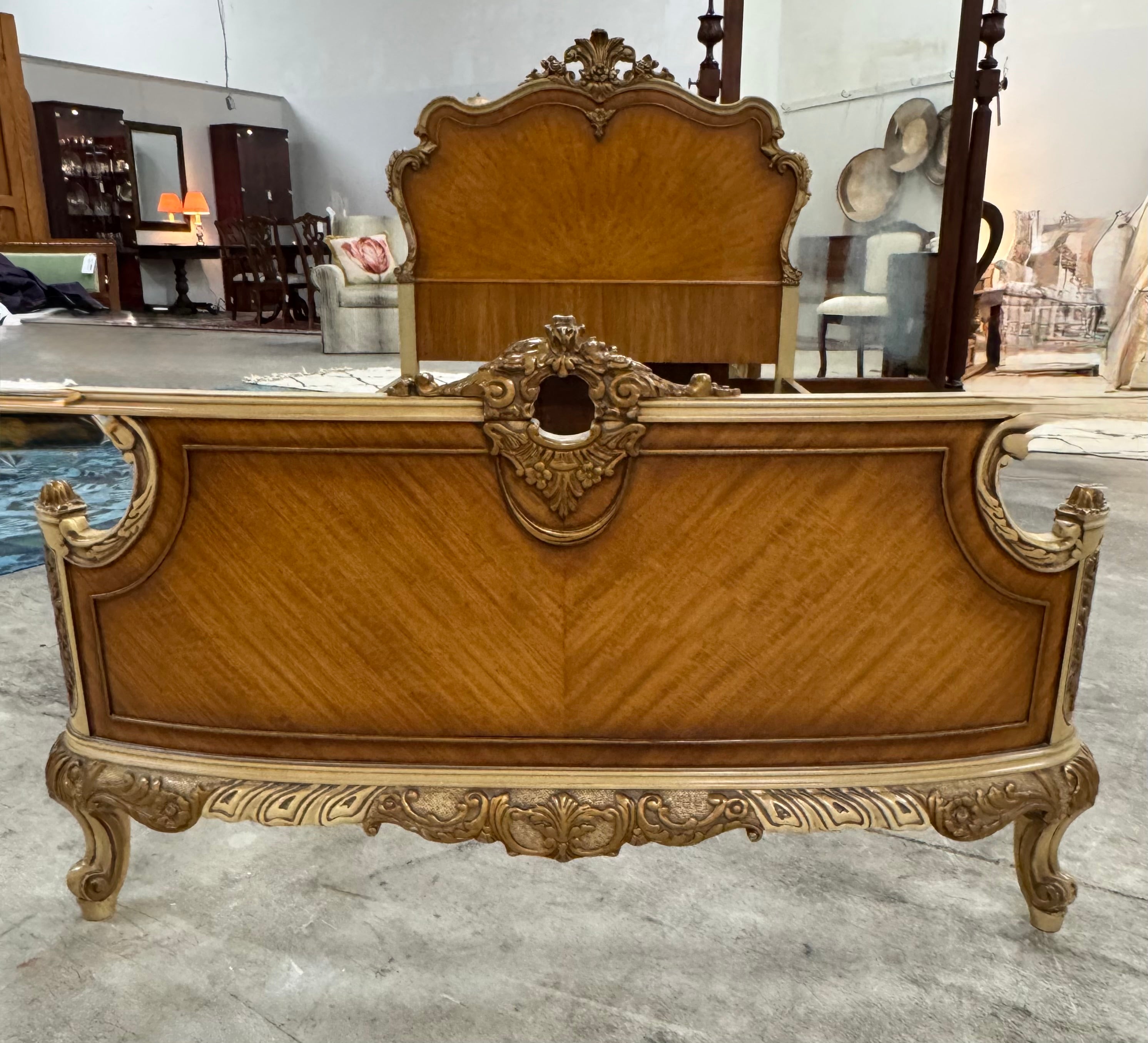 Vintage French Provincial Twin Bed