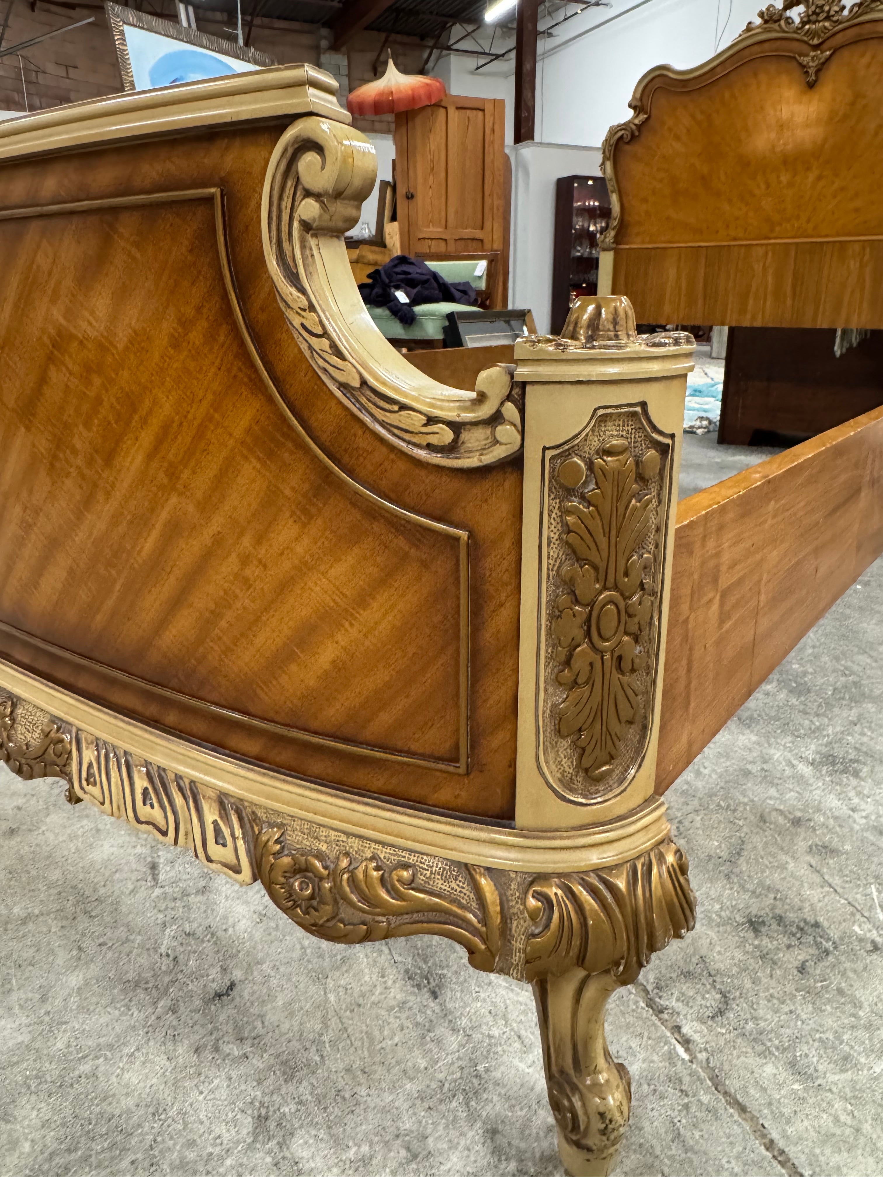 Vintage French Provincial Twin Bed