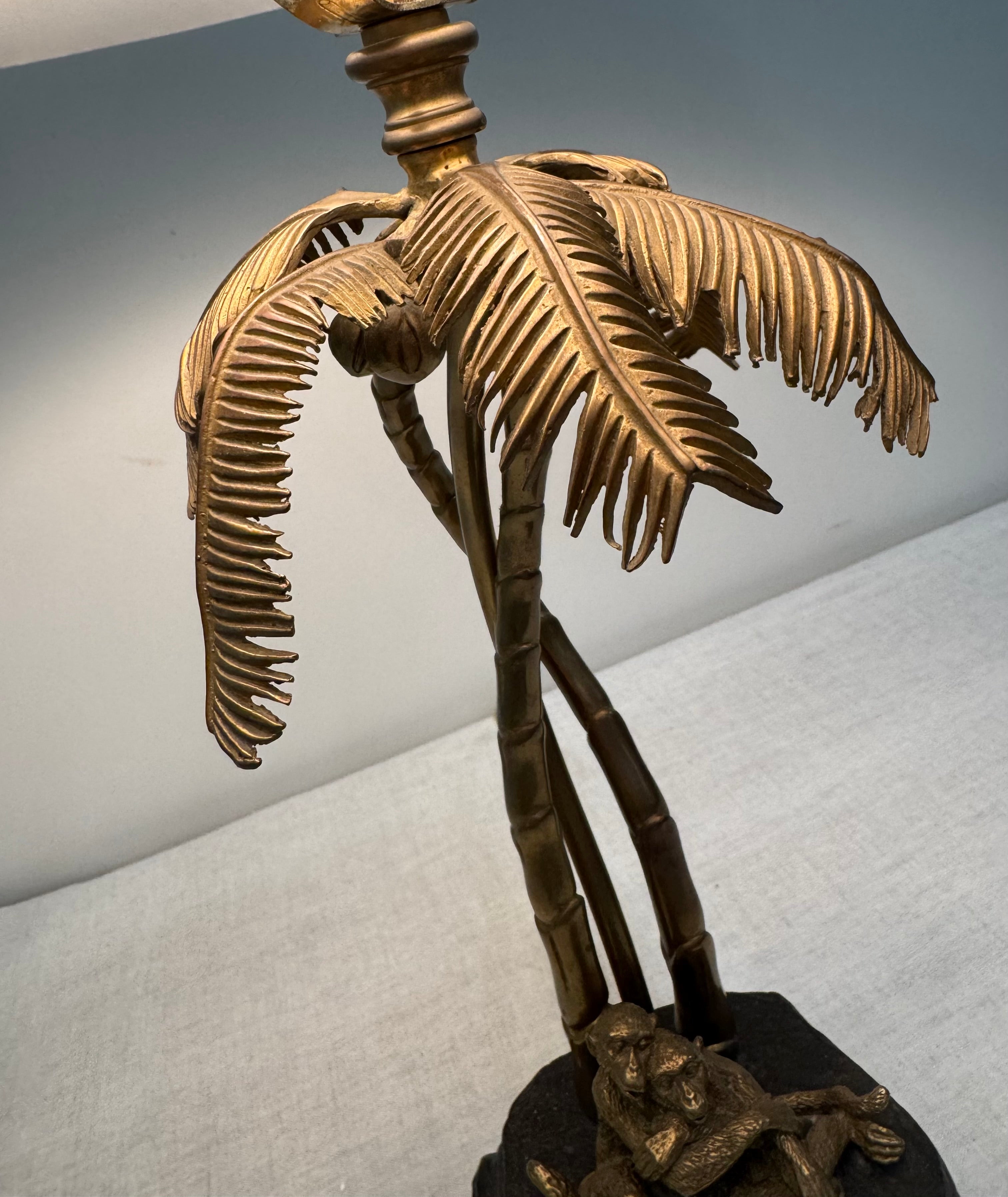 Monkeys Under a Palm Tree Lamp