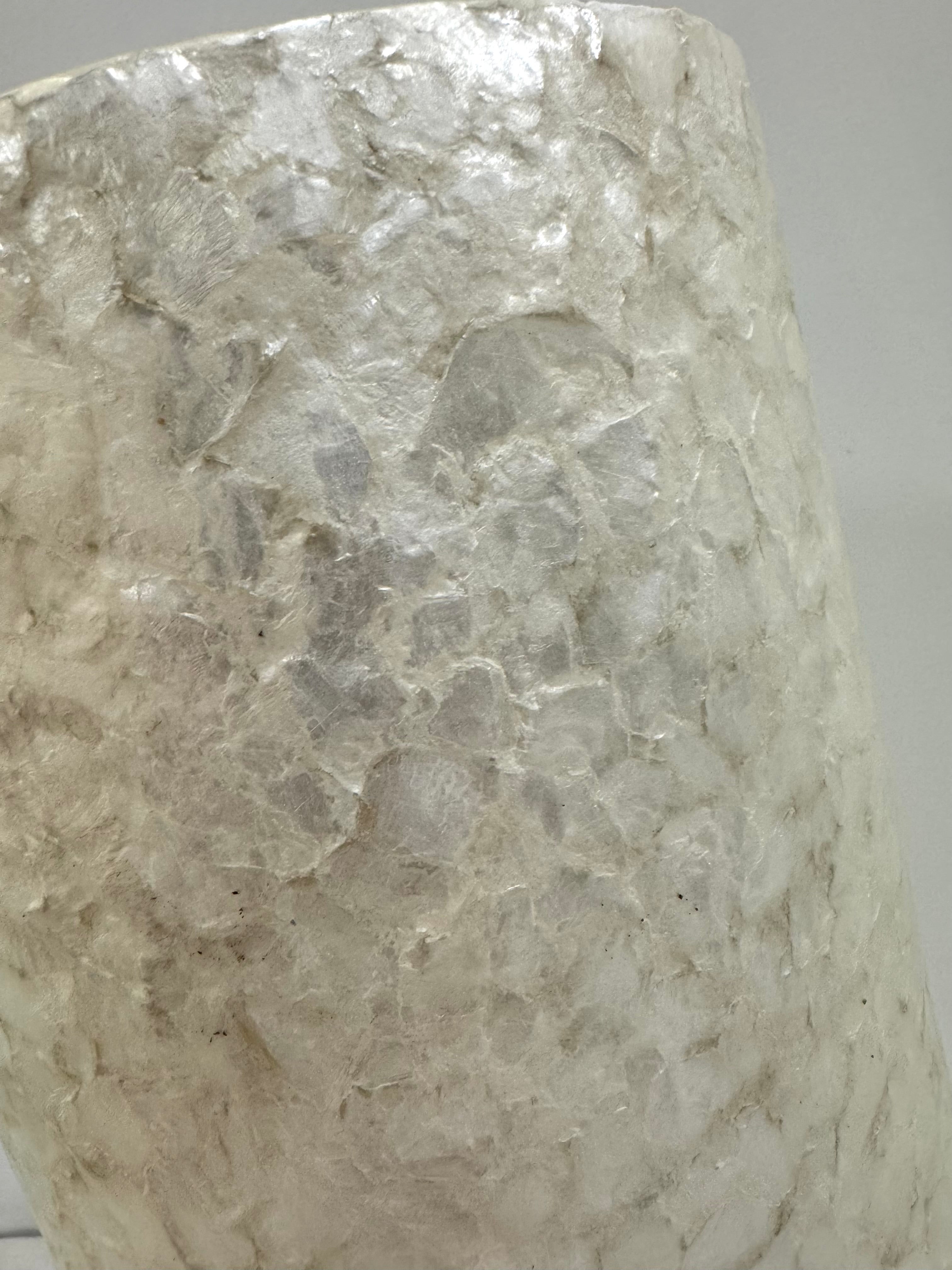 Mother-of-Pearl Cylinder Lamp