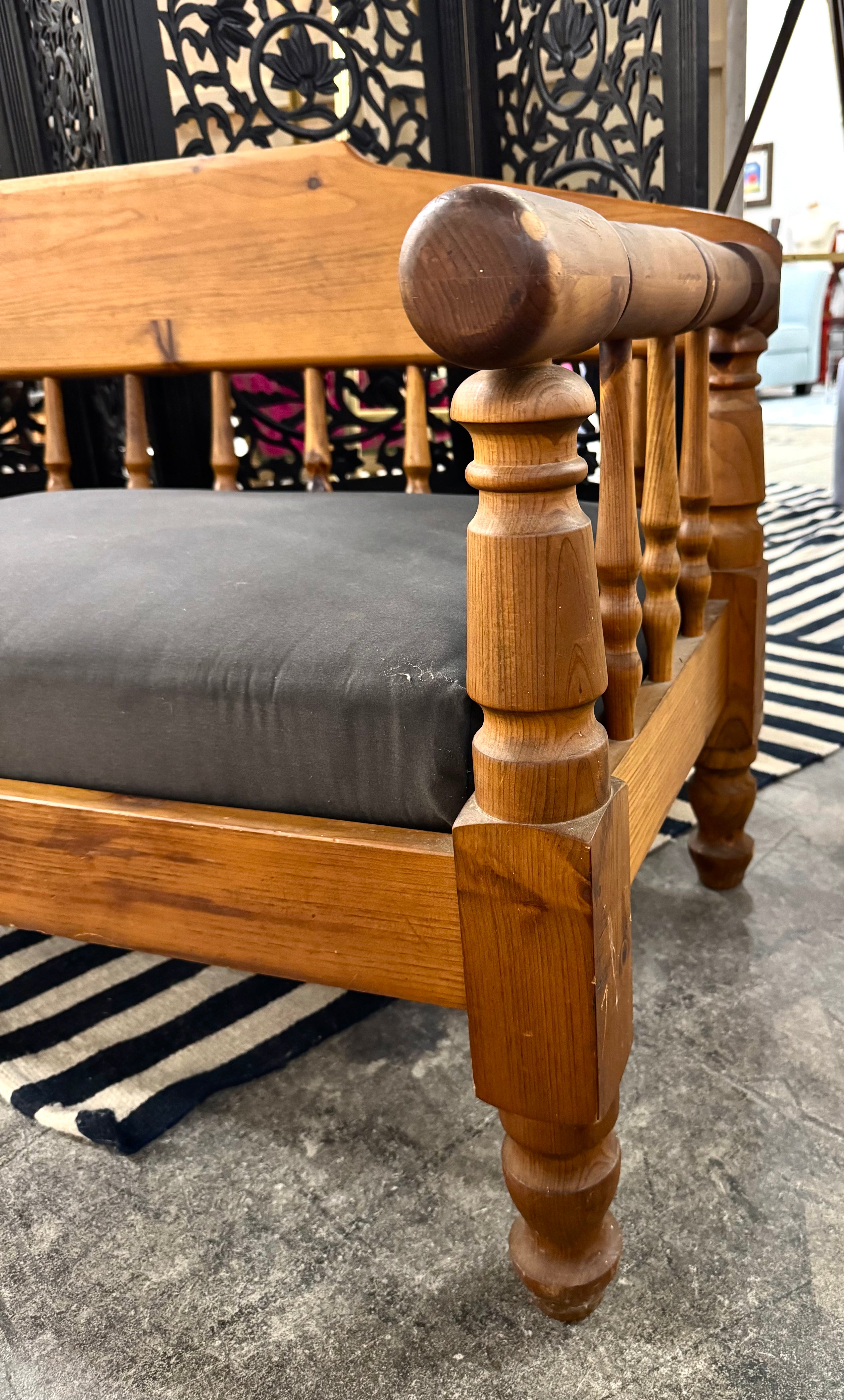 Solid Pine 72" Settee