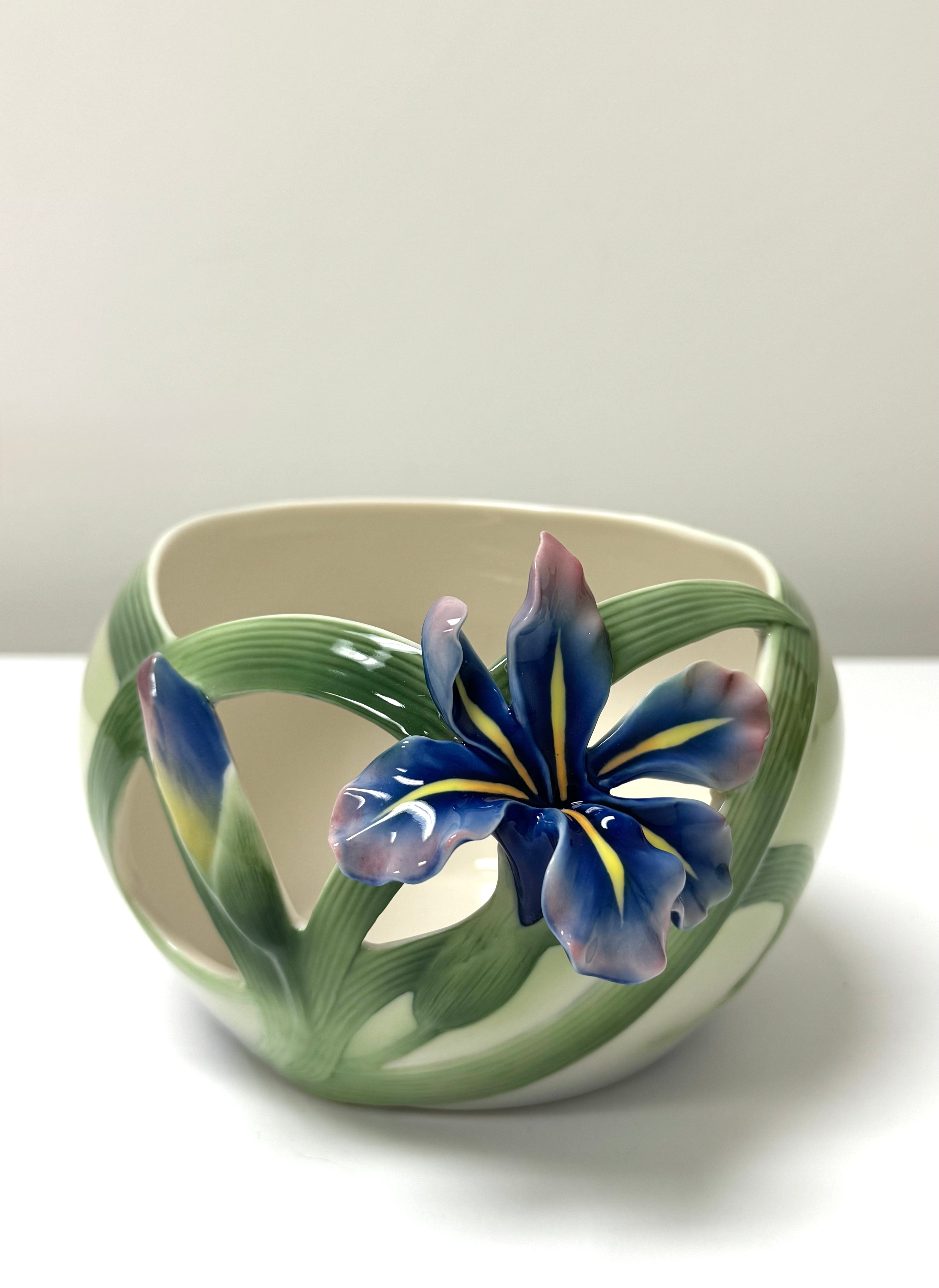 FRANZ 'Eloquent Iris' Candle Holder Bowl