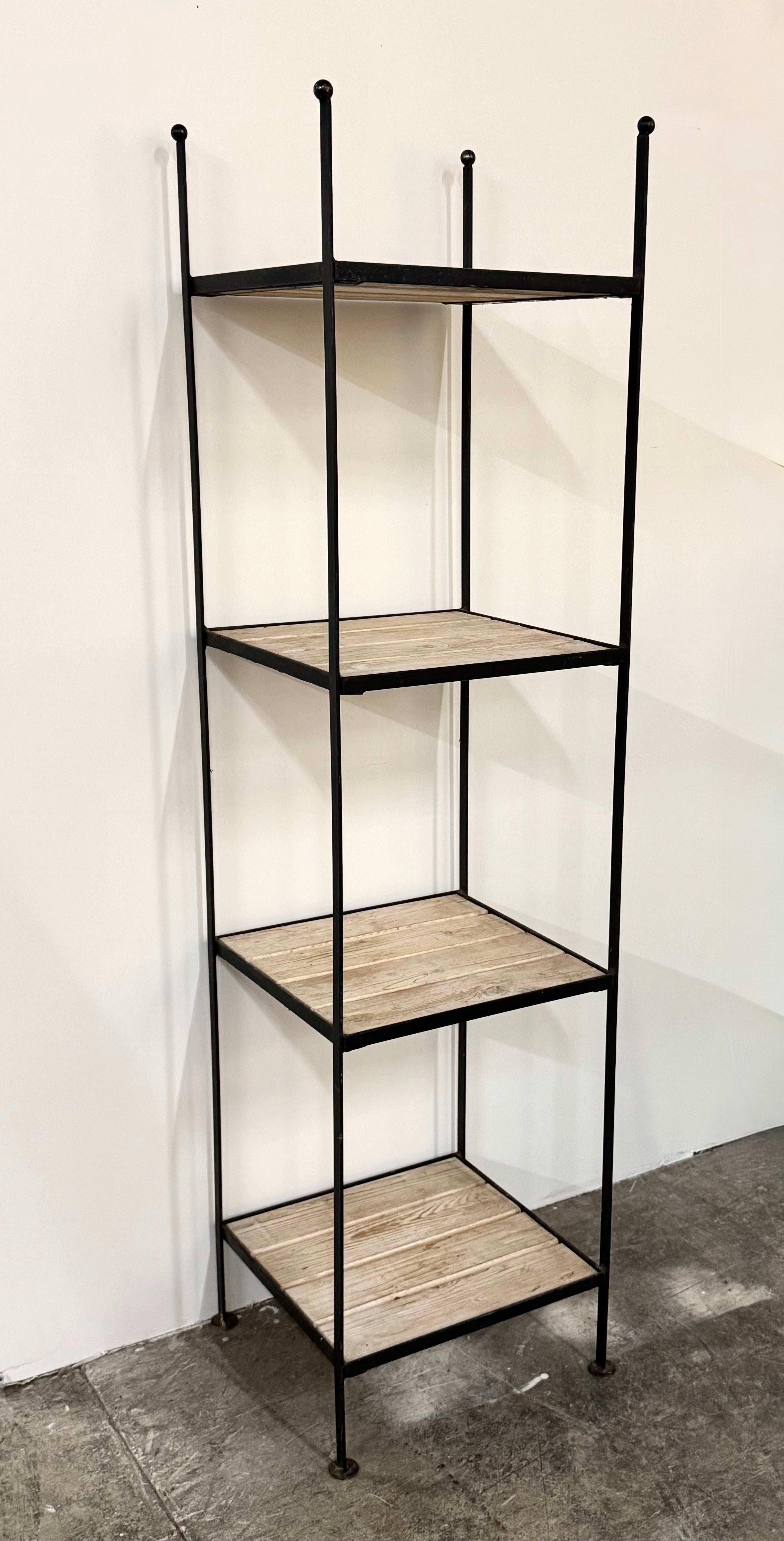 Black Metal Four-tier Shelf