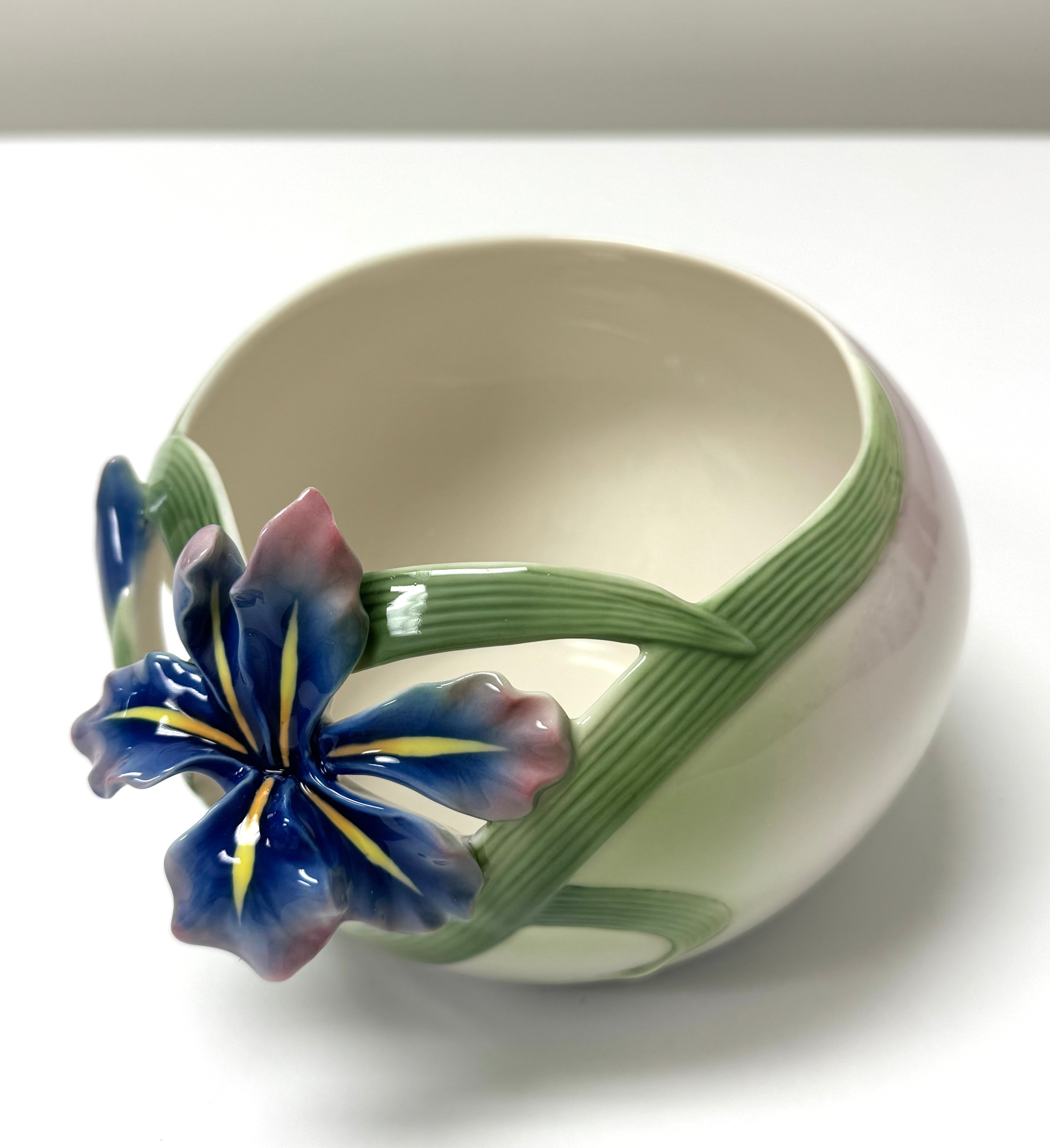 FRANZ 'Eloquent Iris' Candle Holder Bowl