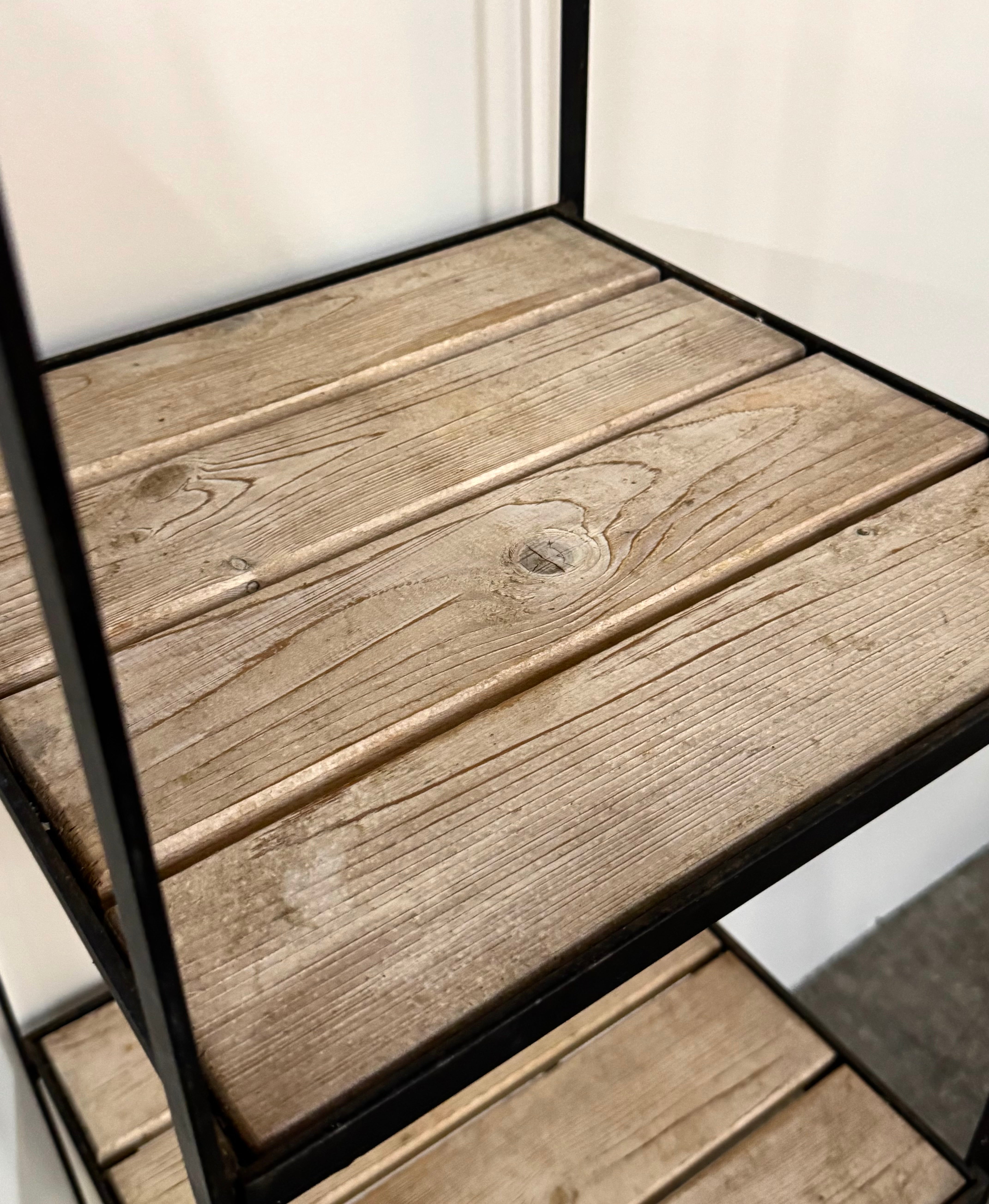 Black Metal Four-tier Shelf