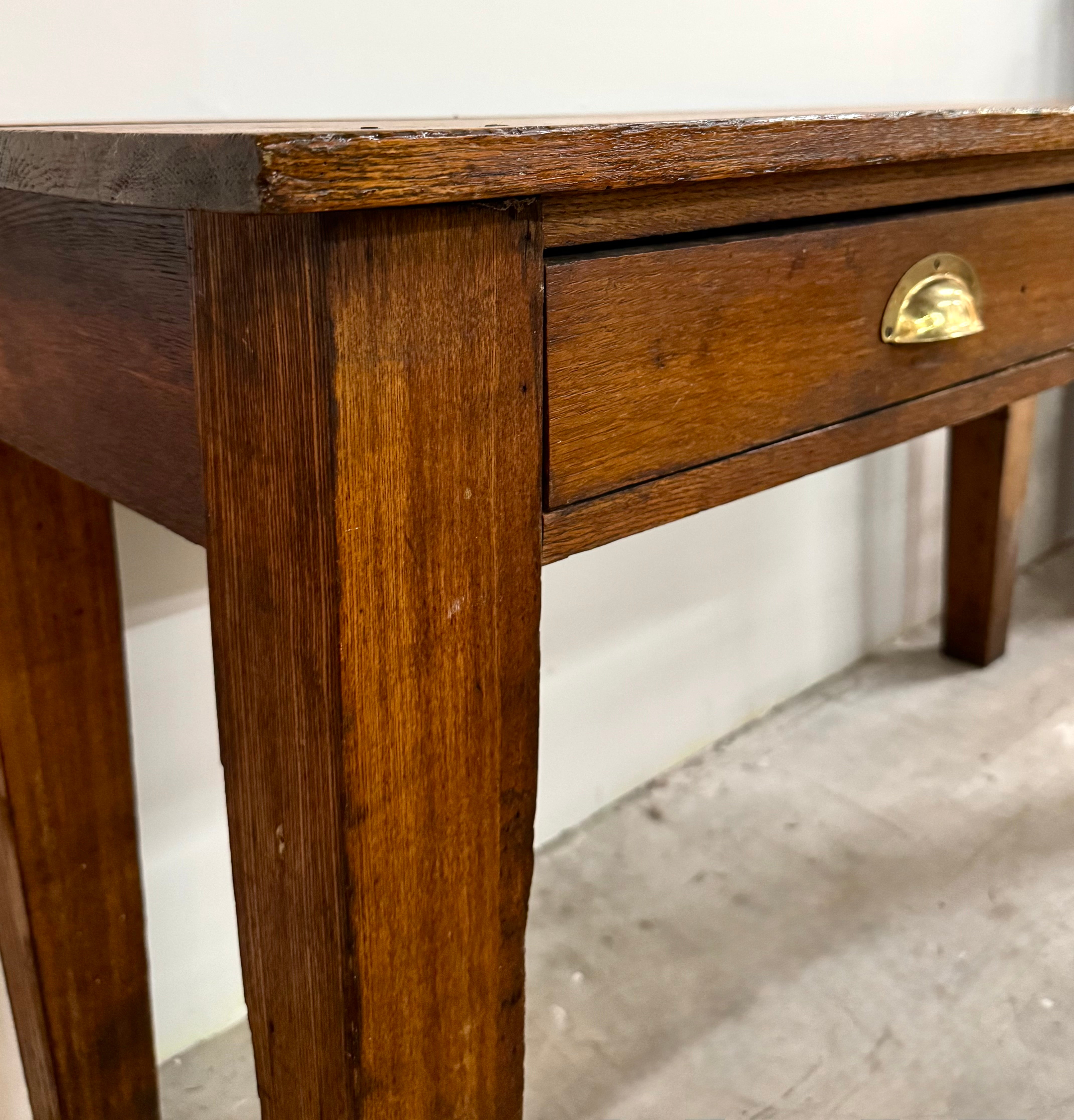 Vintage Oak Console Table