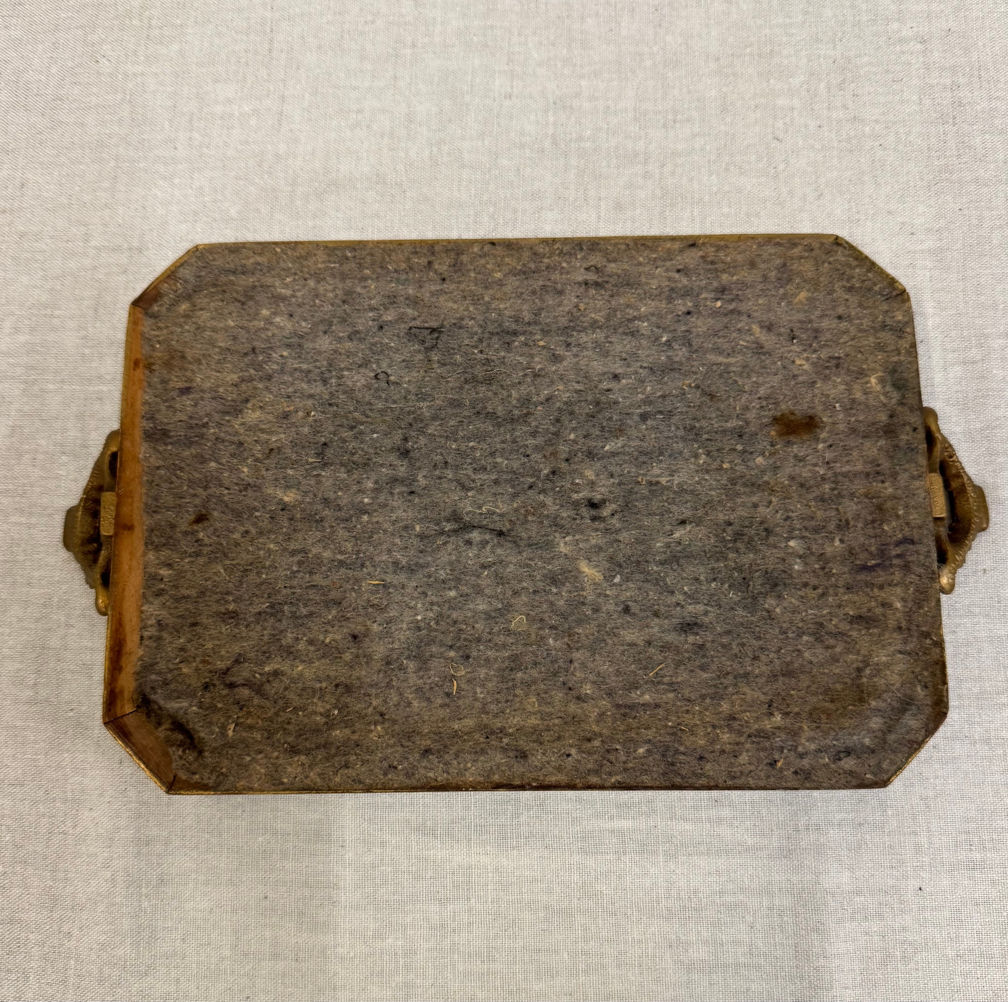 Small Glass Serving Tray with Wood Frame