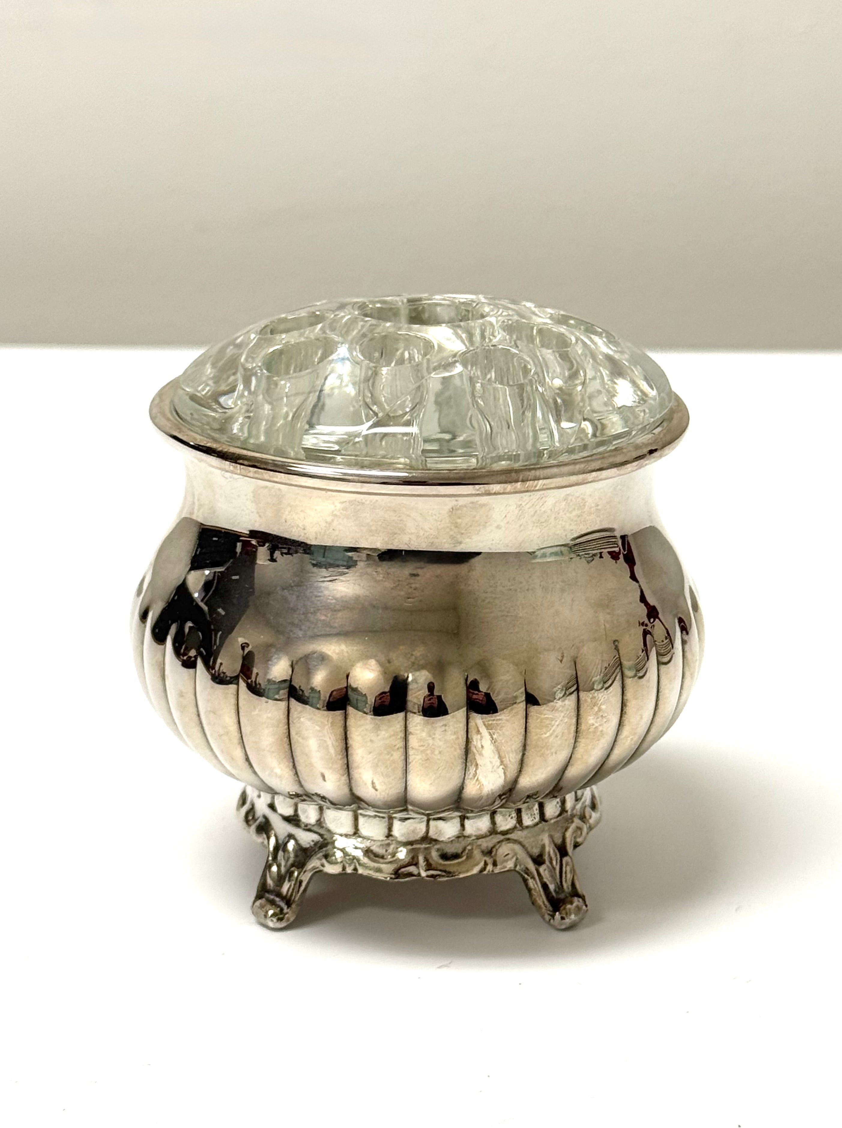 Vintage Silverplate Flower Frog