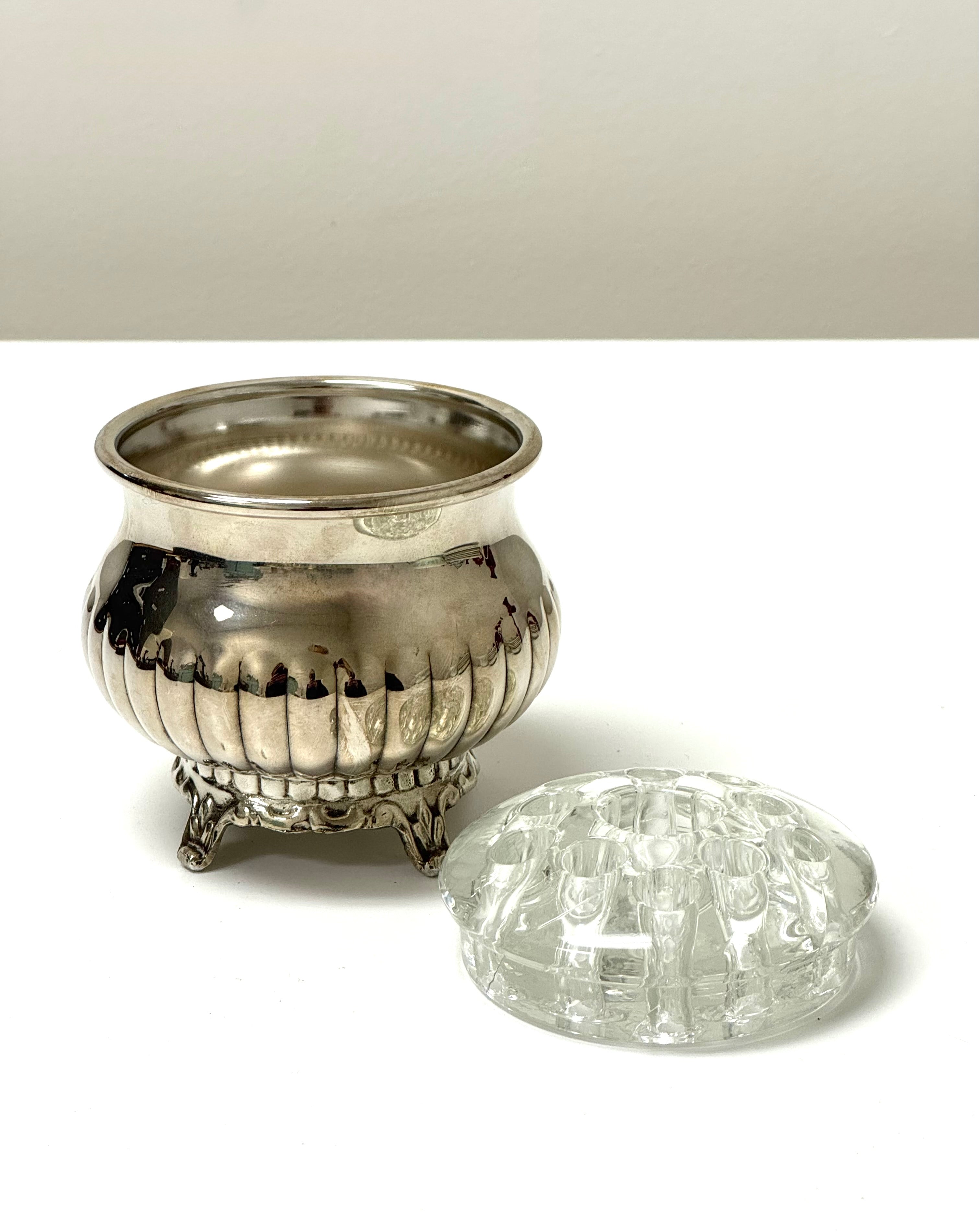 Vintage Silverplate Flower Frog