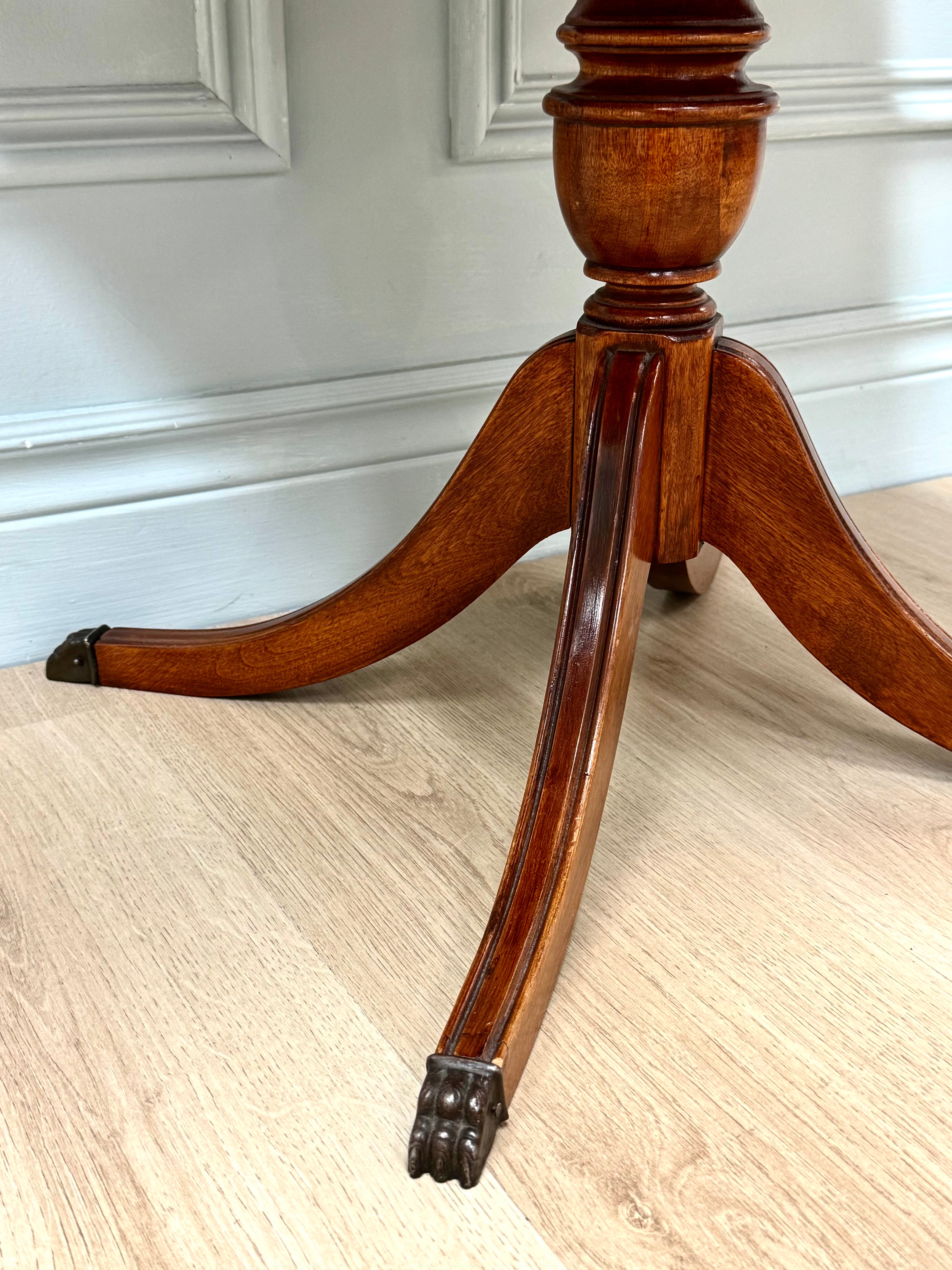 Vintage Bookmatched Mahogany Tilt-top Side Table