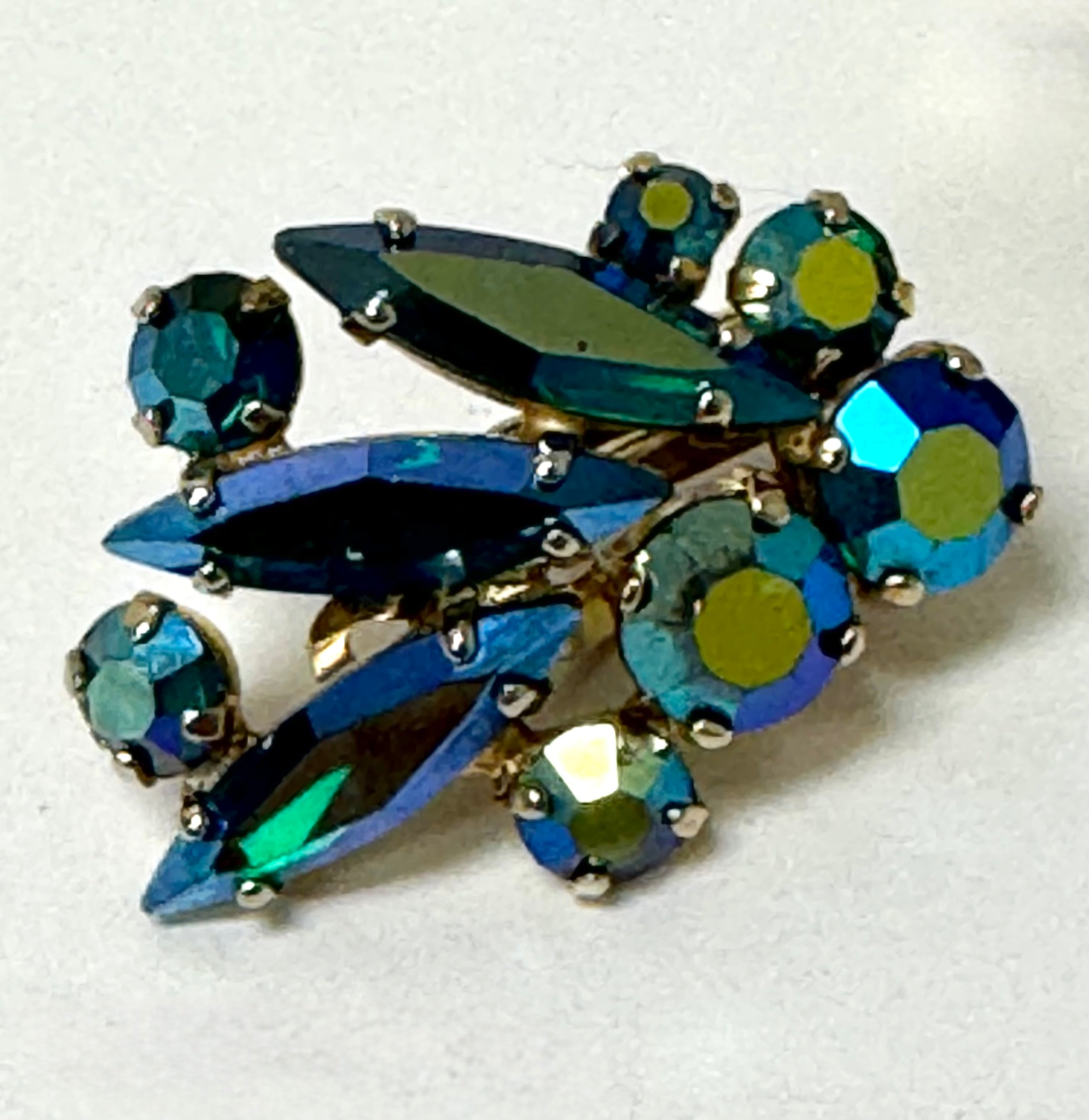 SHERMAN Teal Aurora Borealis Clips