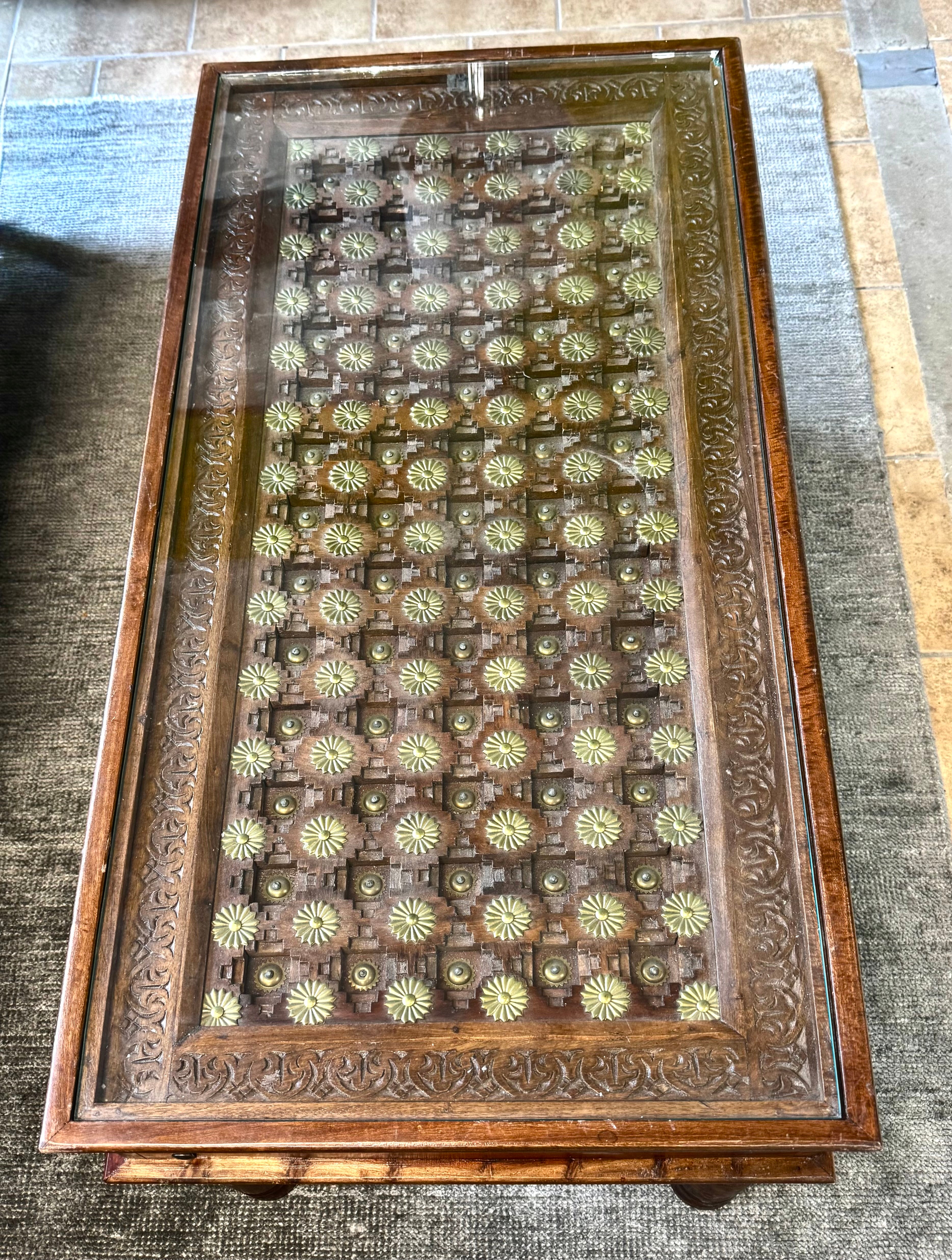 Hand-carved Indian Coffee Table
