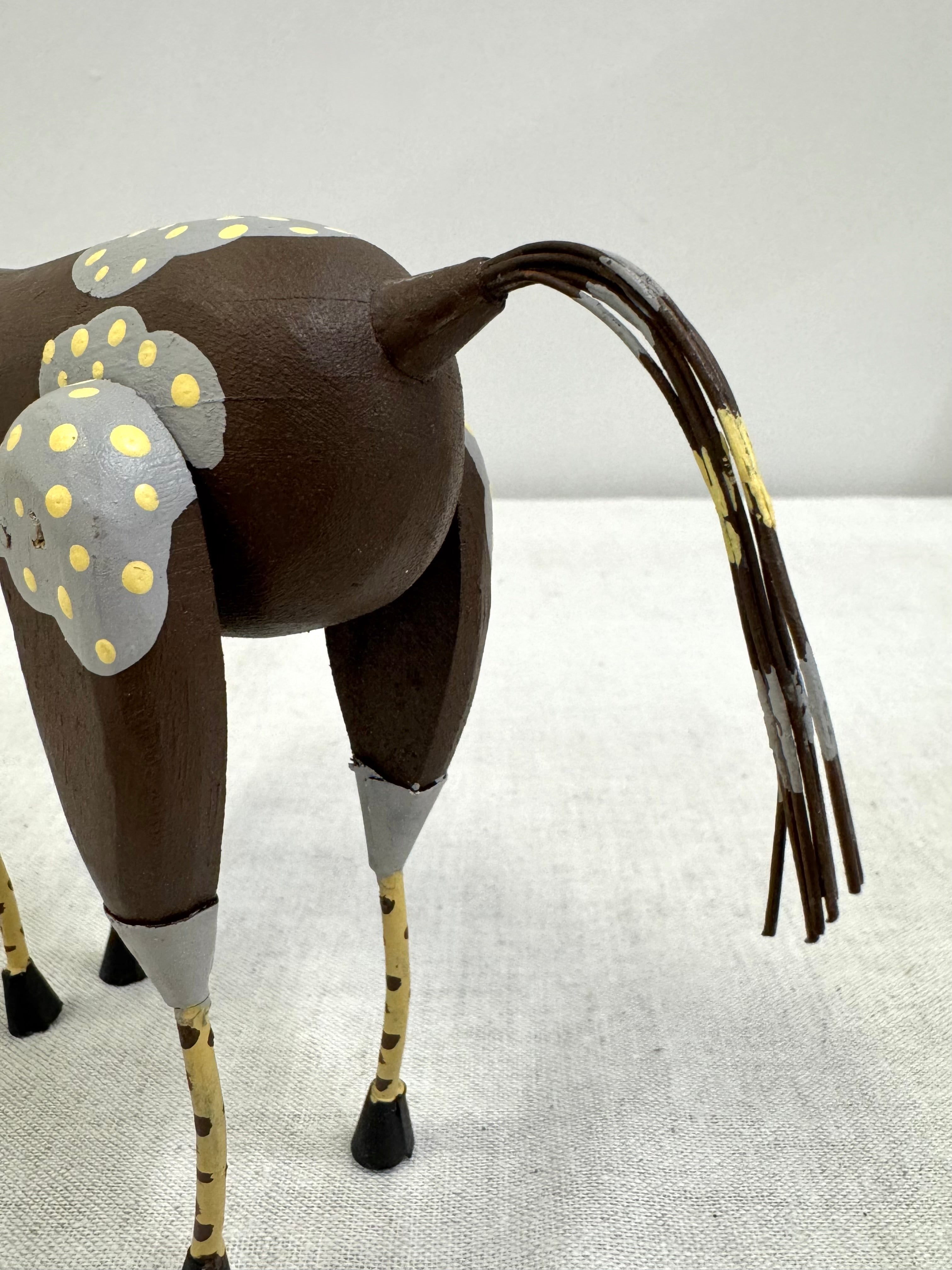 Spotted Cow Folk Art Figure