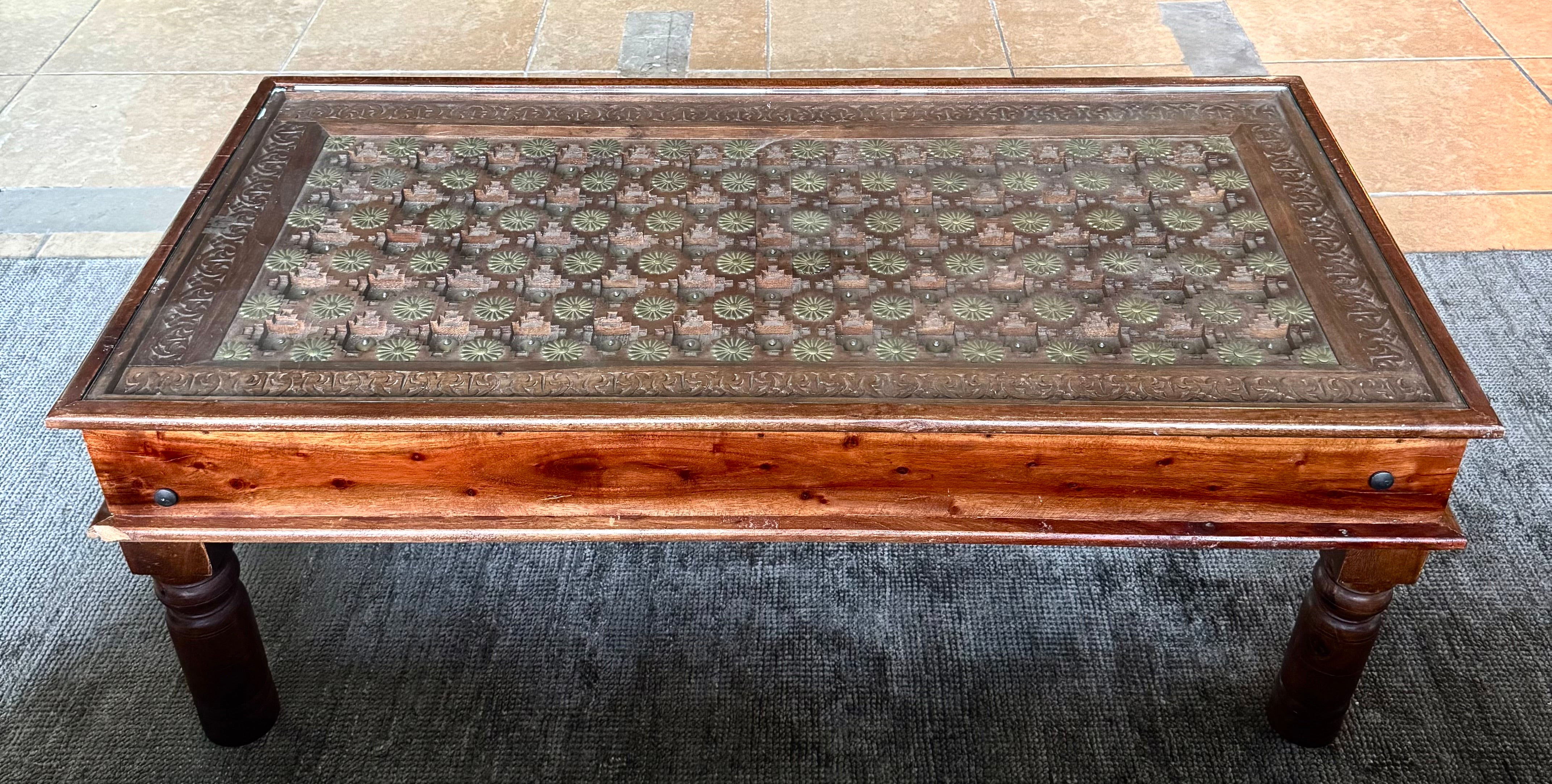 Hand-carved Indian Coffee Table
