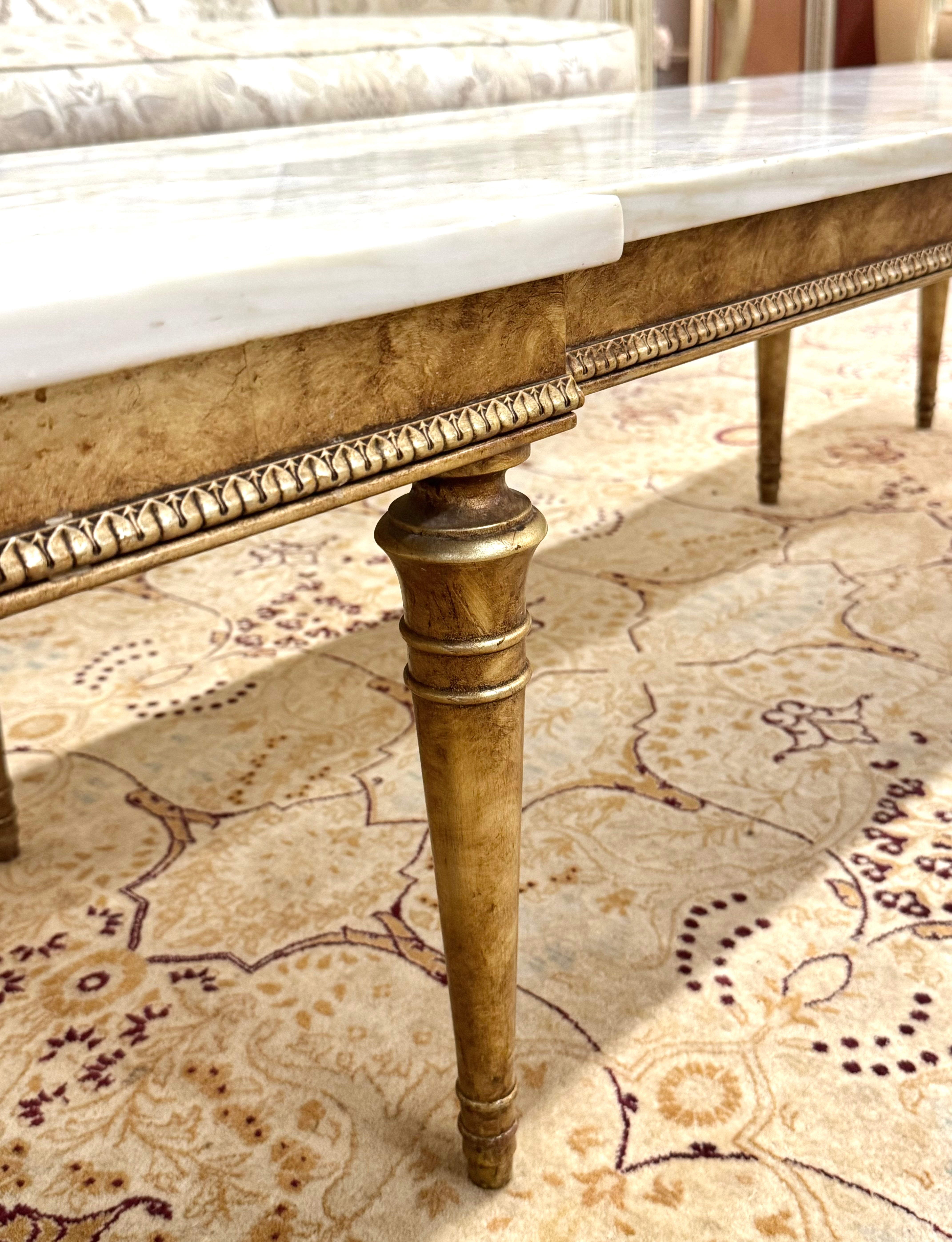 Vintage Hollywood Regency Gilt Coffee Table