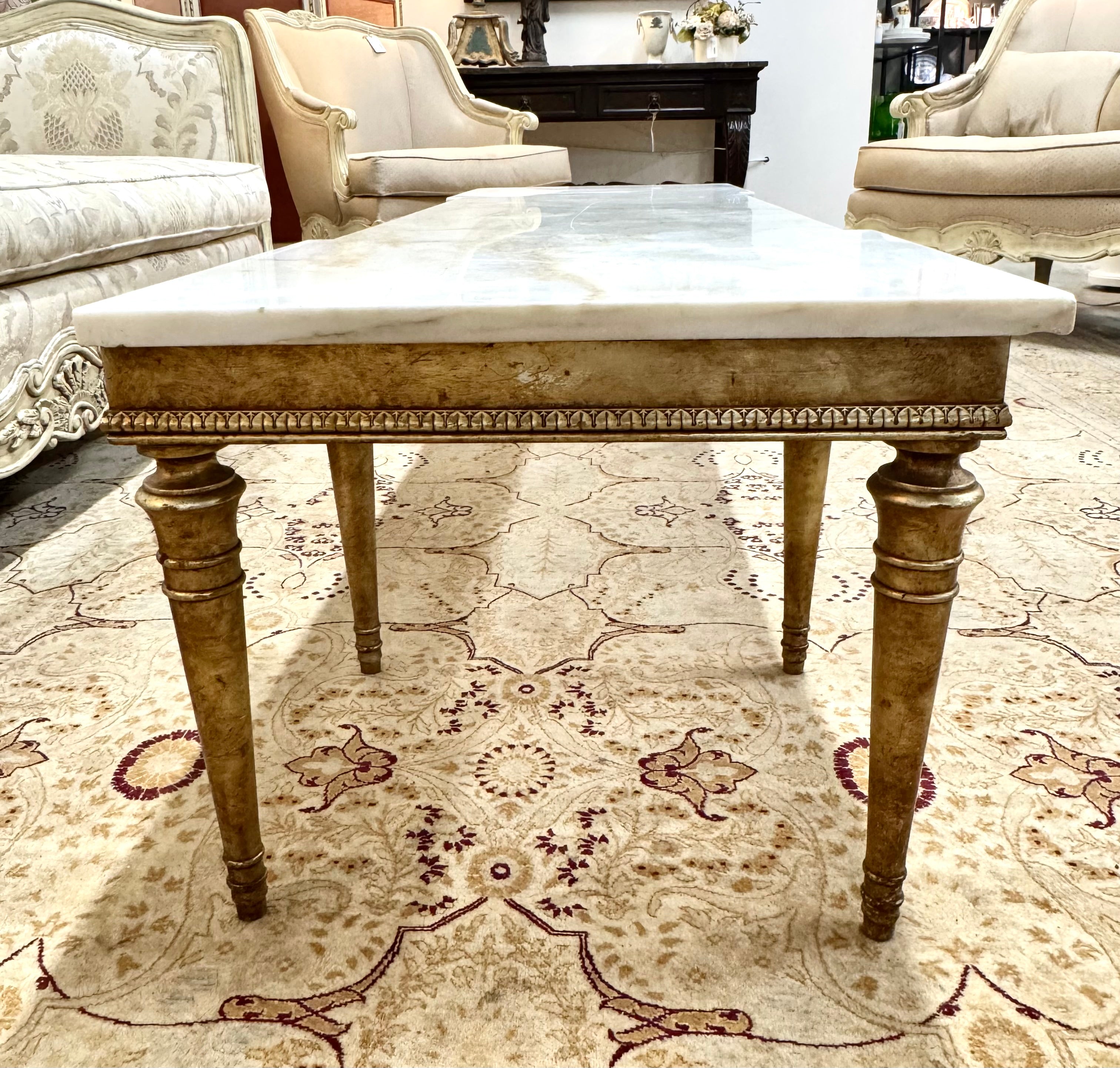 Vintage Hollywood Regency Gilt Coffee Table