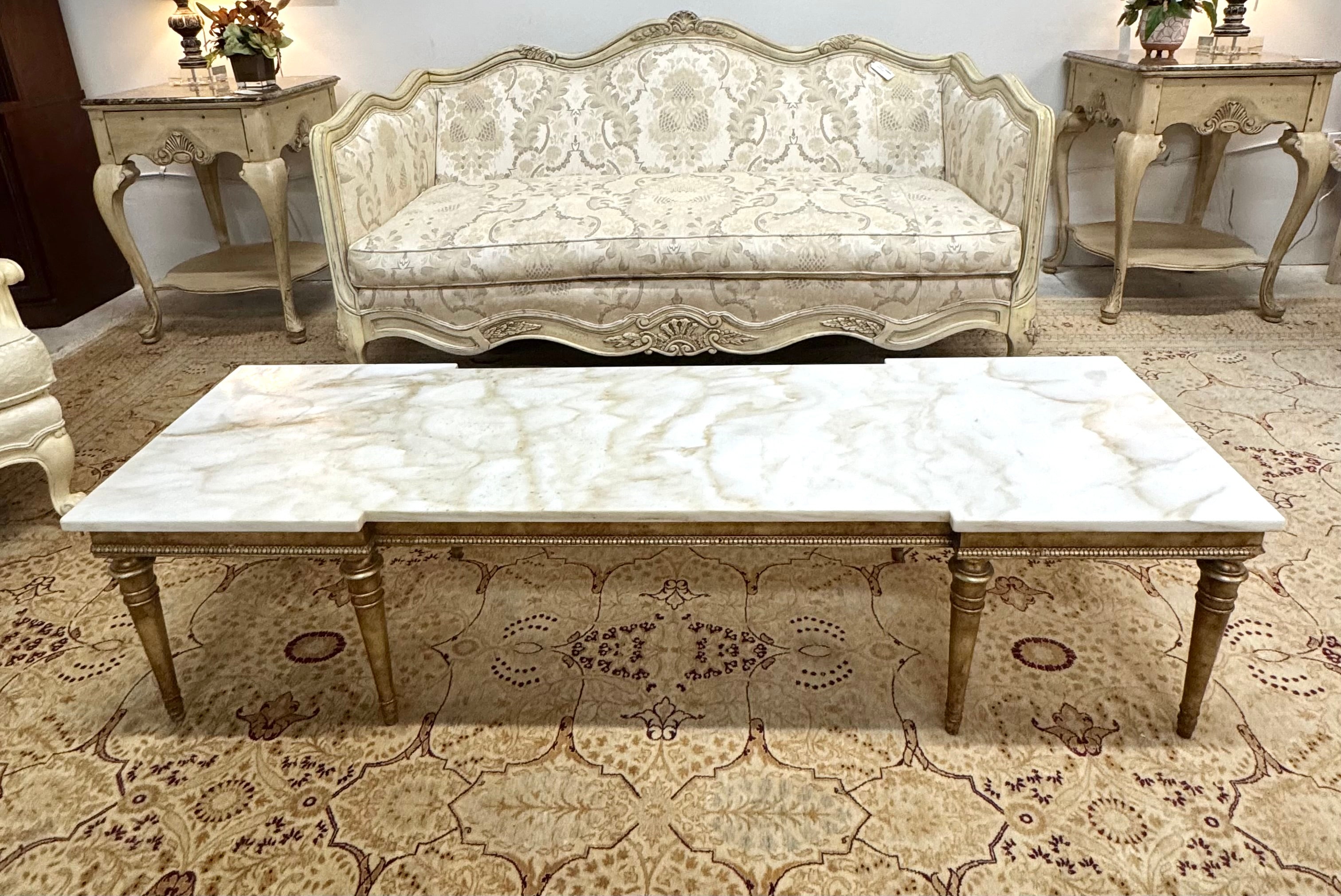 Vintage Hollywood Regency Gilt Coffee Table