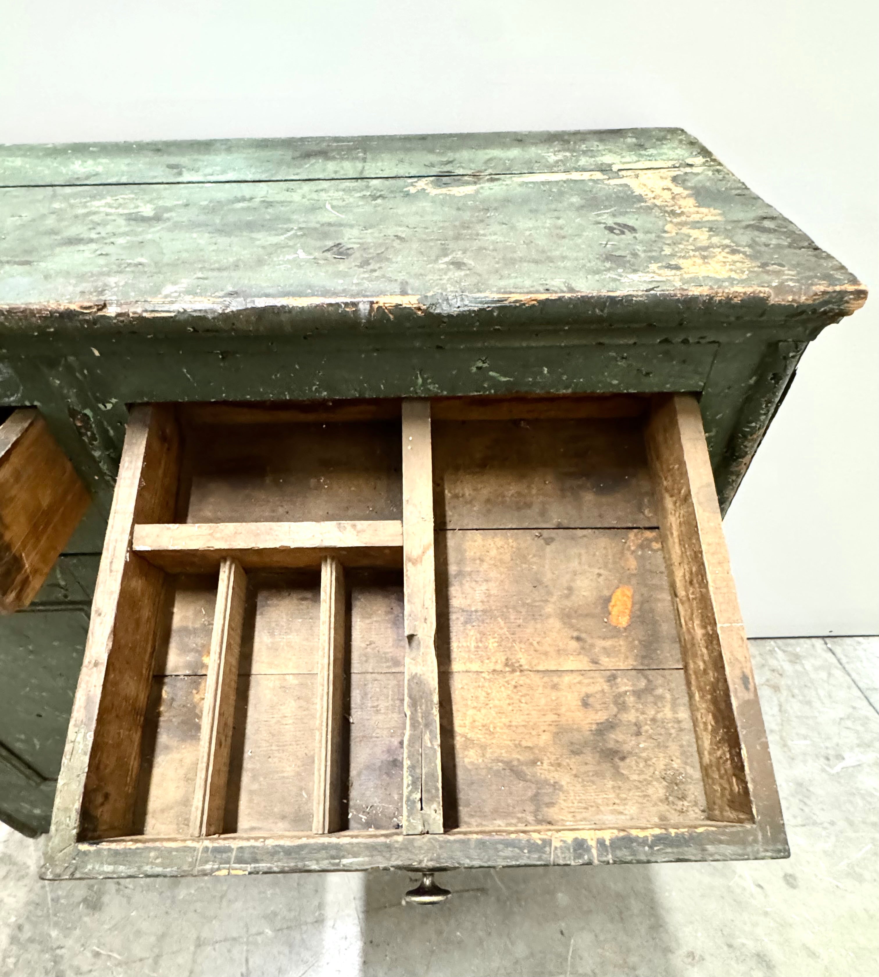 Antique Distressed Green Scullery Cabinet