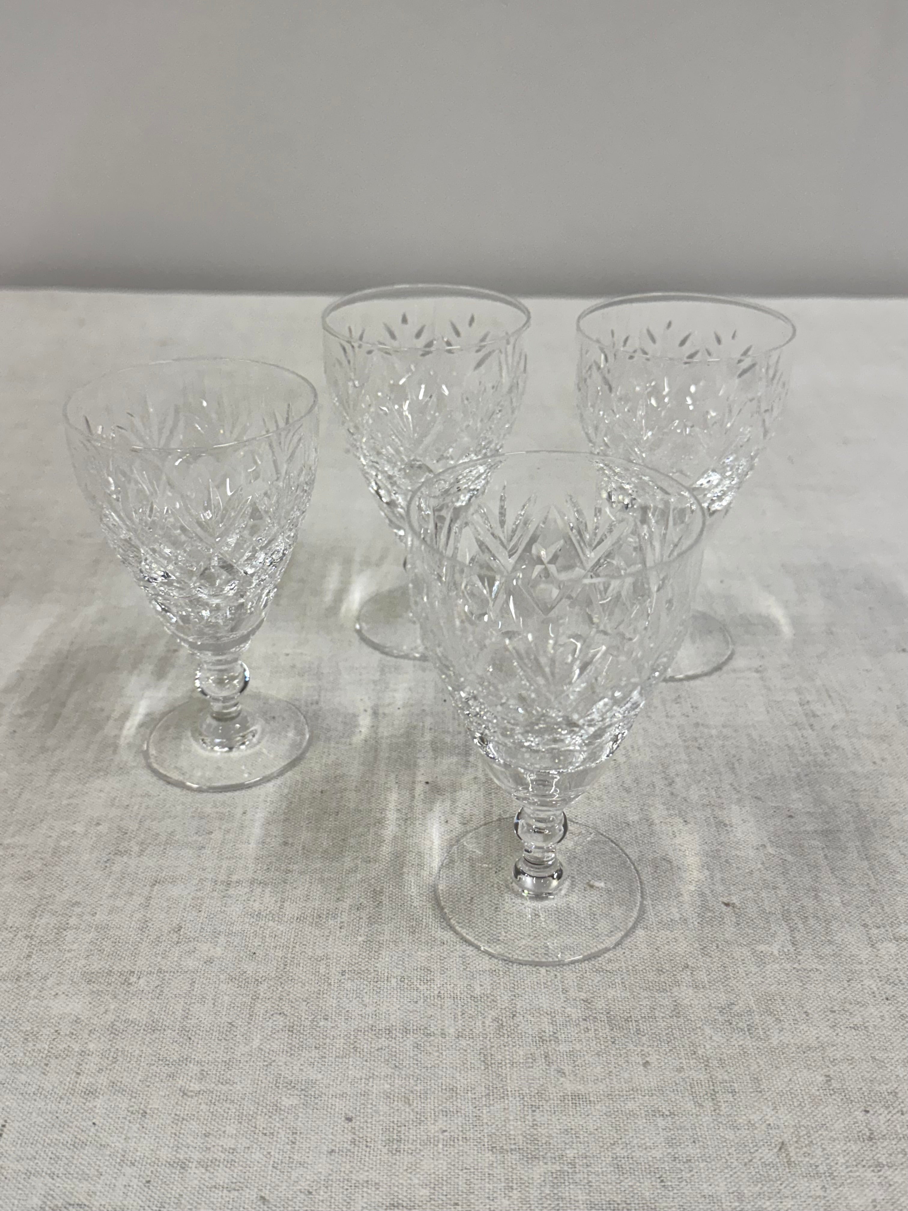 WEBB CORBETT Crystal Juice Glasses Set of 4