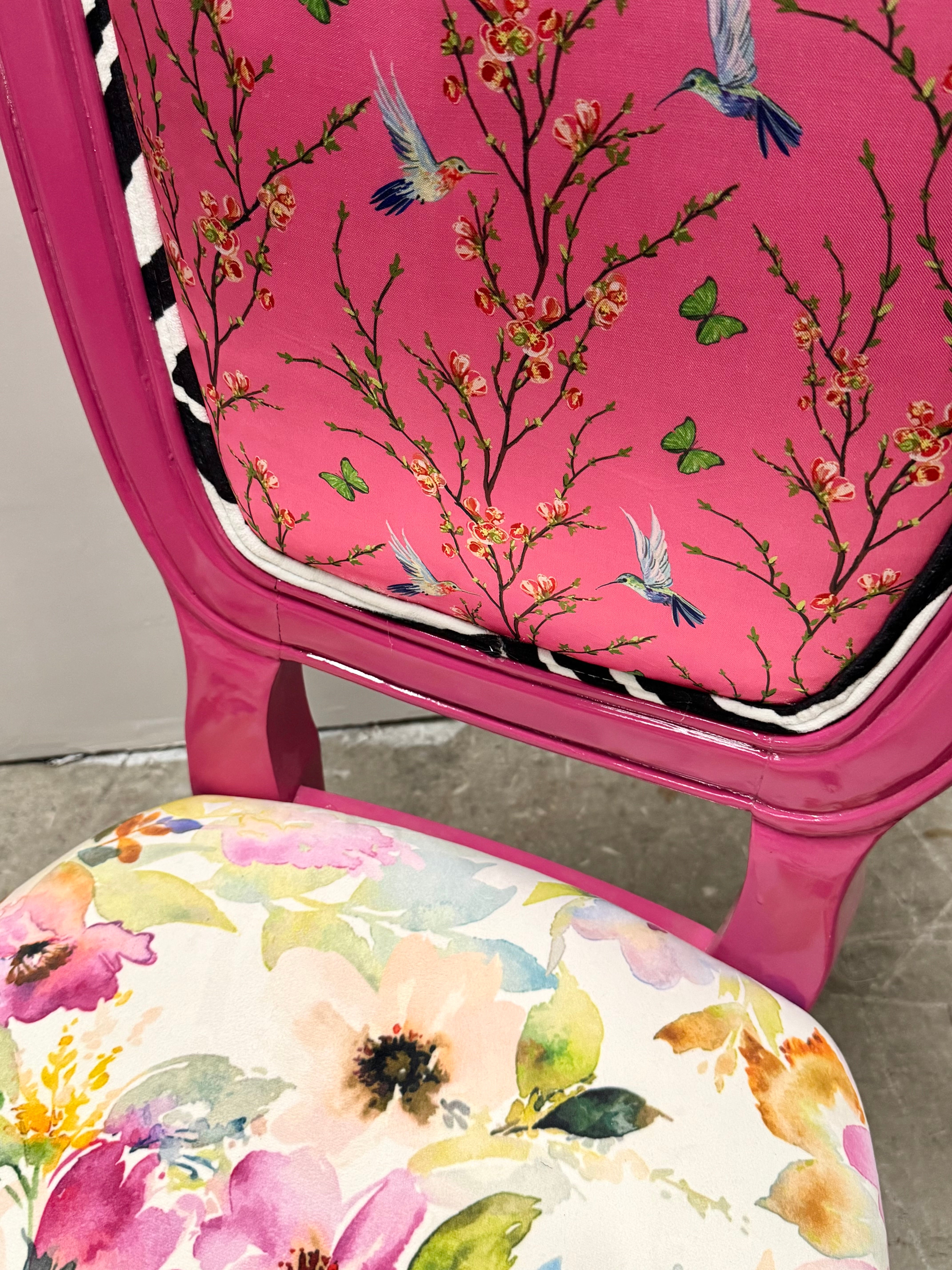 Birds & Butterflies Hot Pink Chair