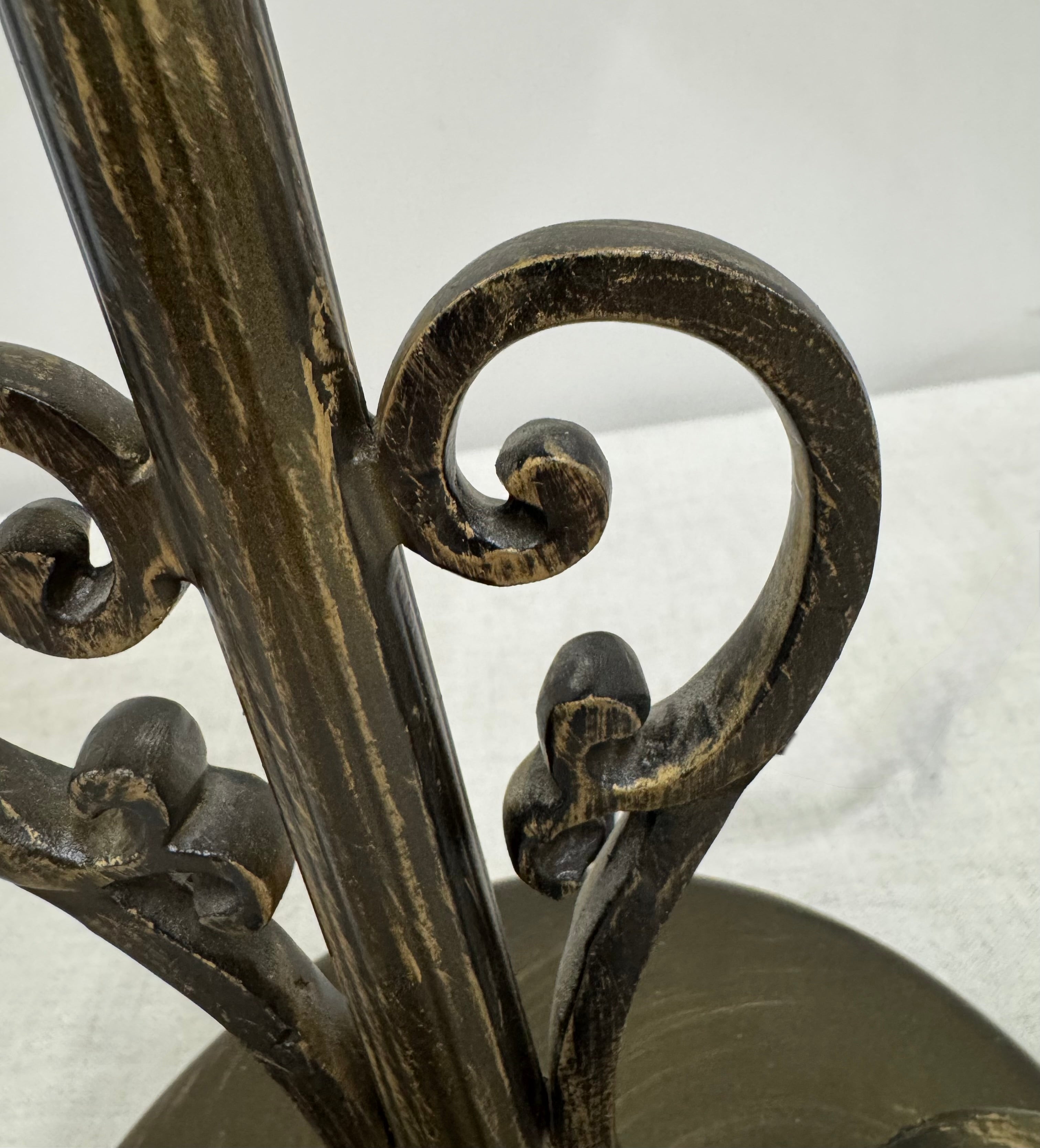 Dark Bronze Lamp with Parchment Shade