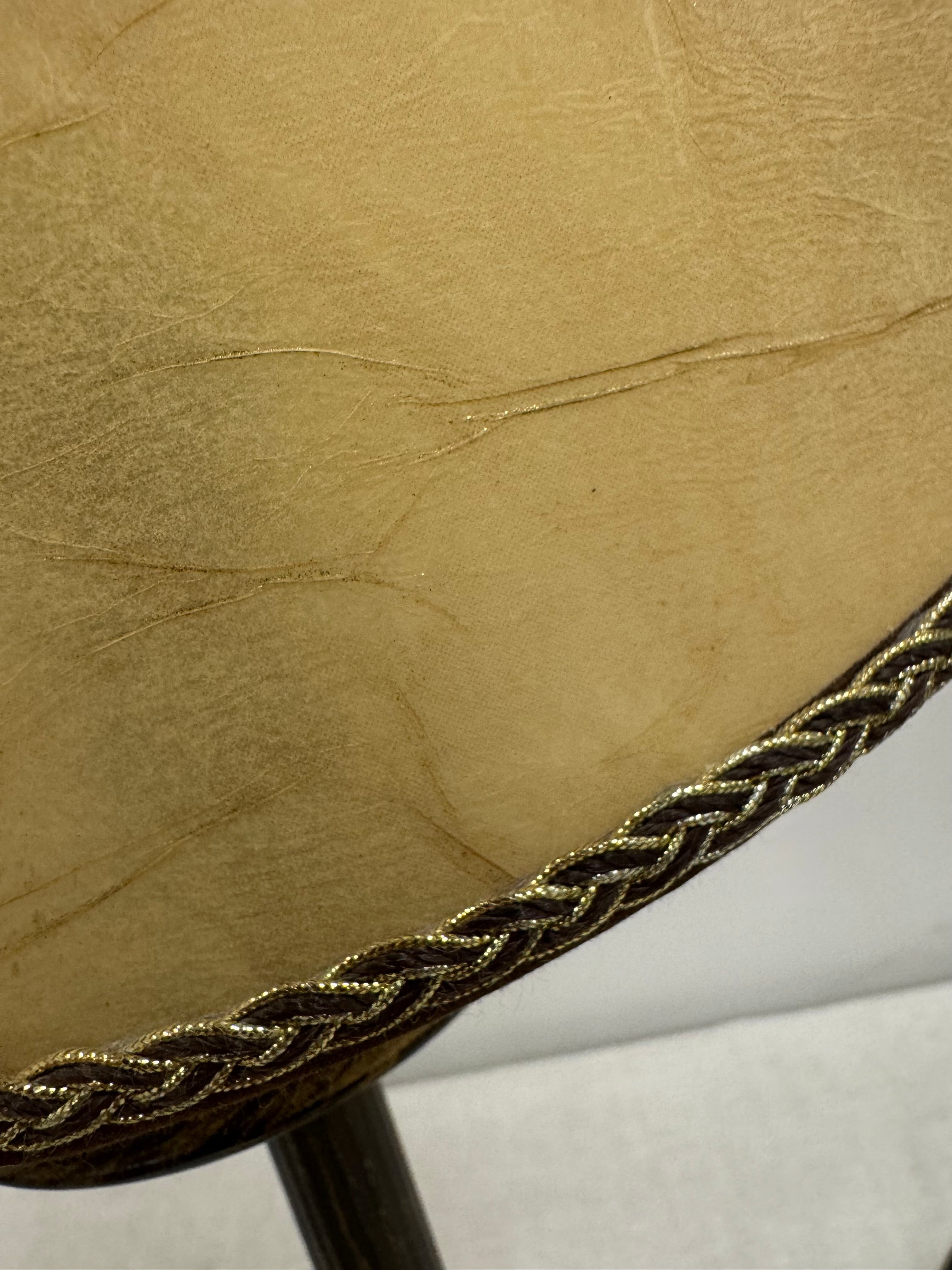 Dark Bronze Lamp with Parchment Shade