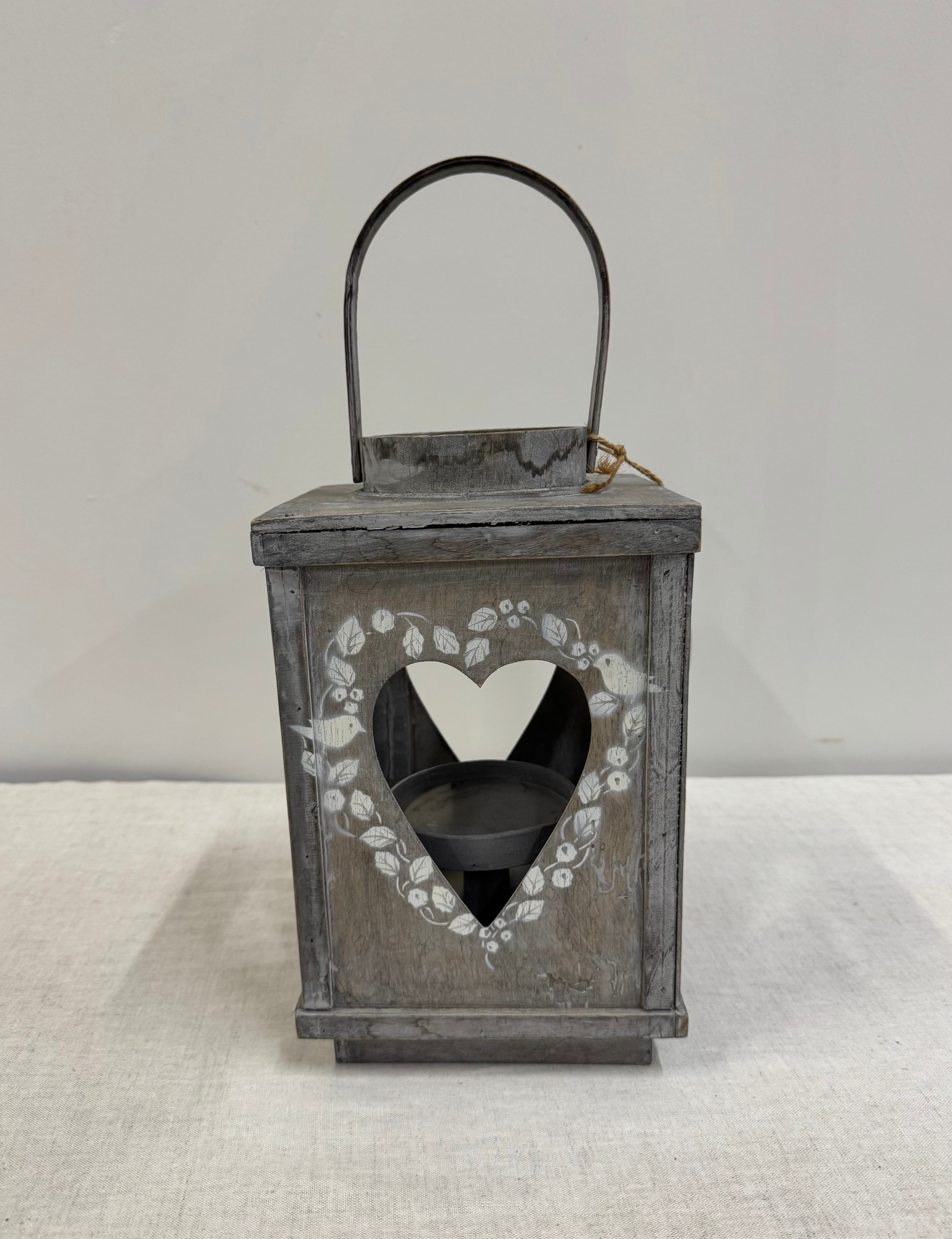 White-washed Wooden Lantern
