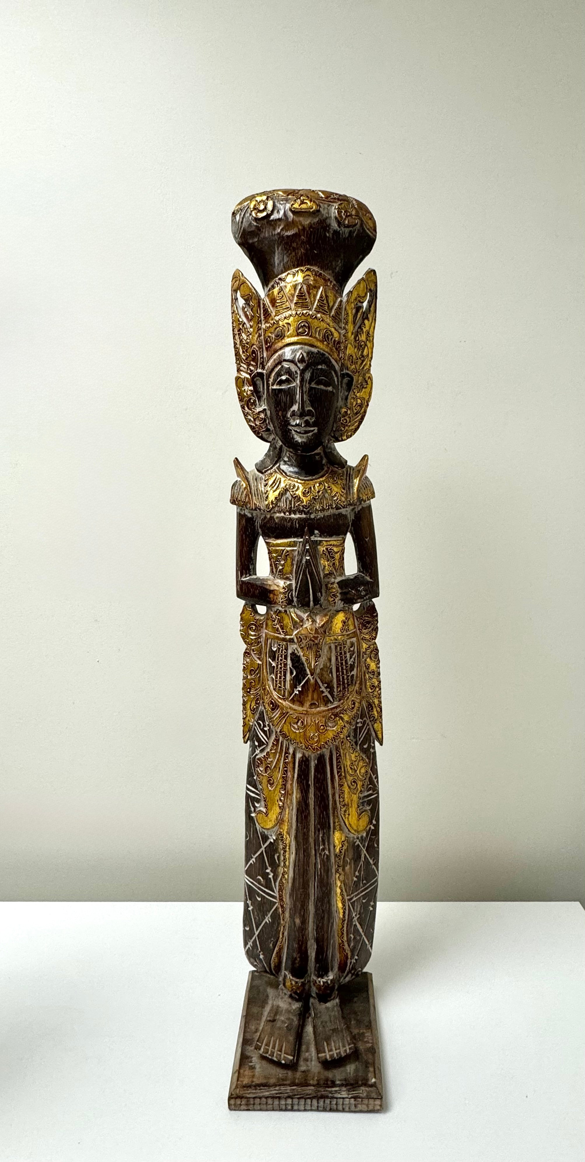 Hard-carved Wood Thai Sita Figure