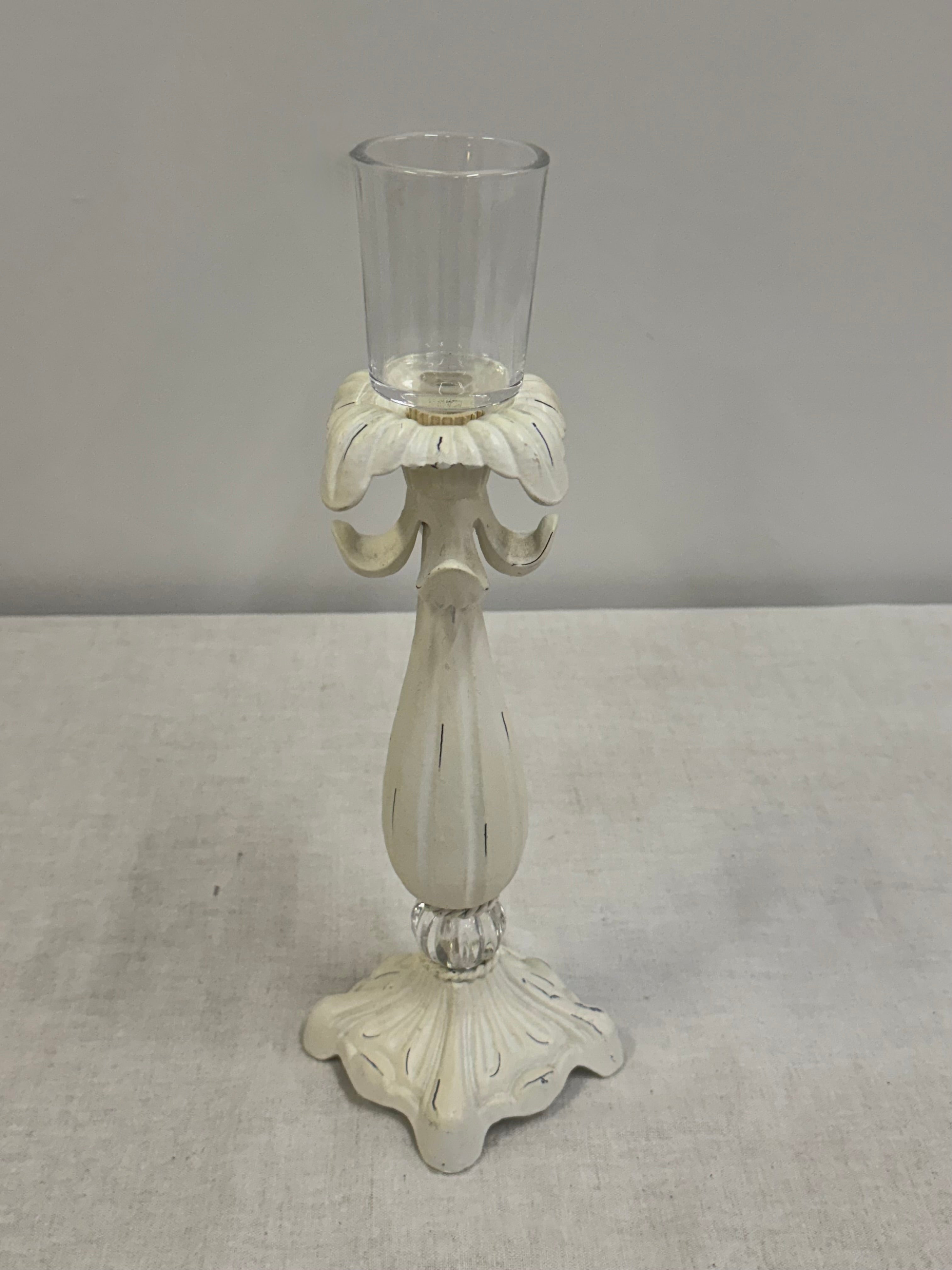 Vintage PARTYLITE 'Romantic' Antique White Candle Holder