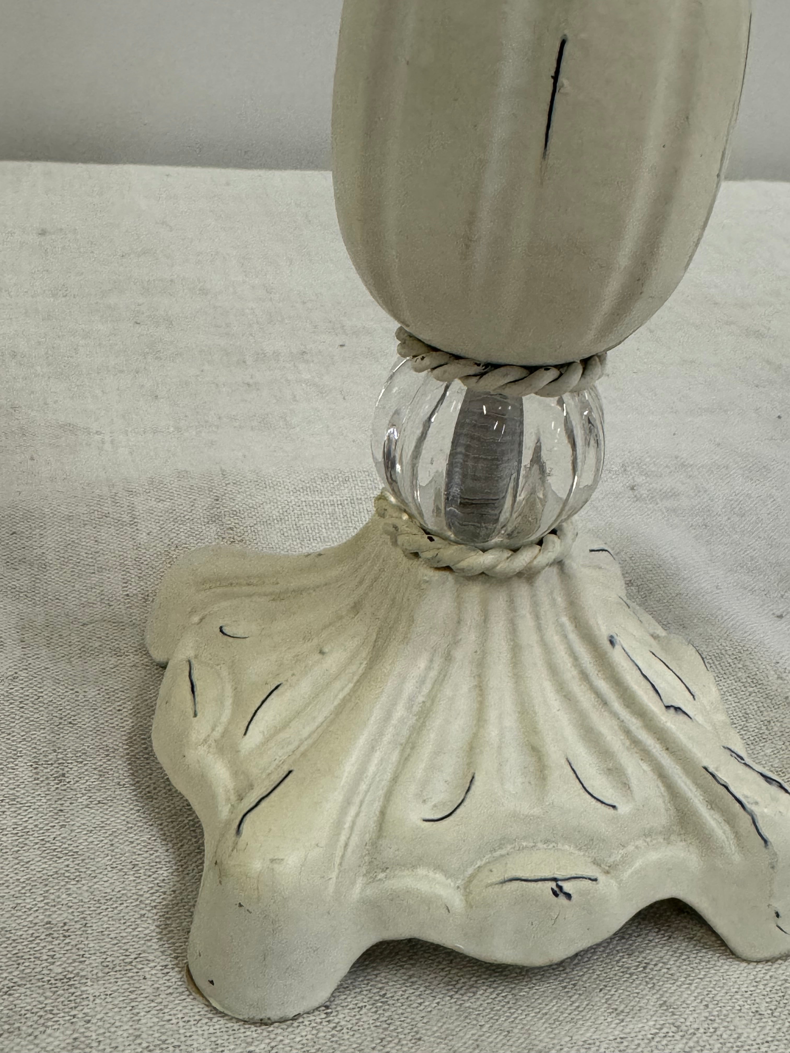 Vintage PARTYLITE 'Romantic' Antique White Candle Holder