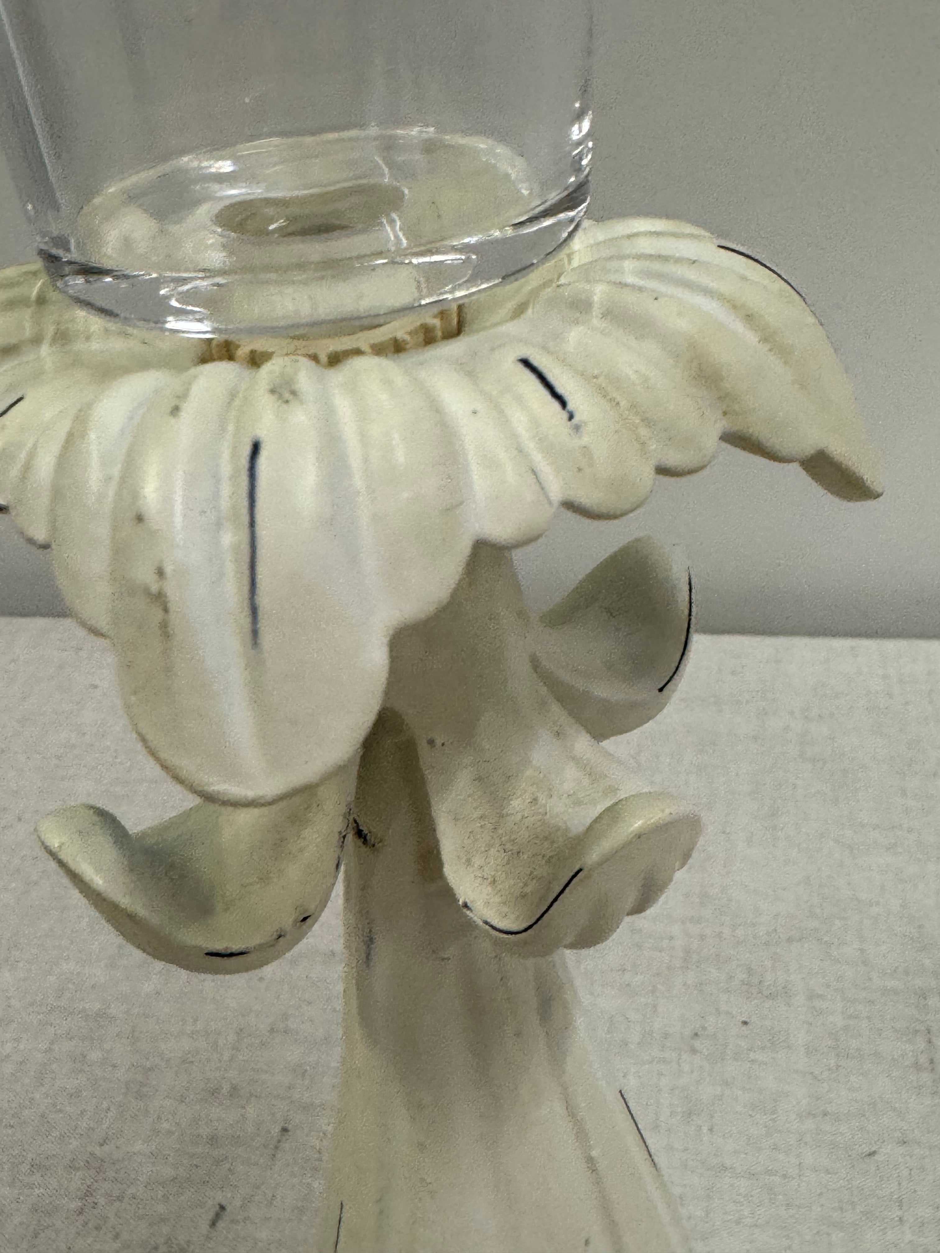 Vintage PARTYLITE 'Romantic' Antique White Candle Holder