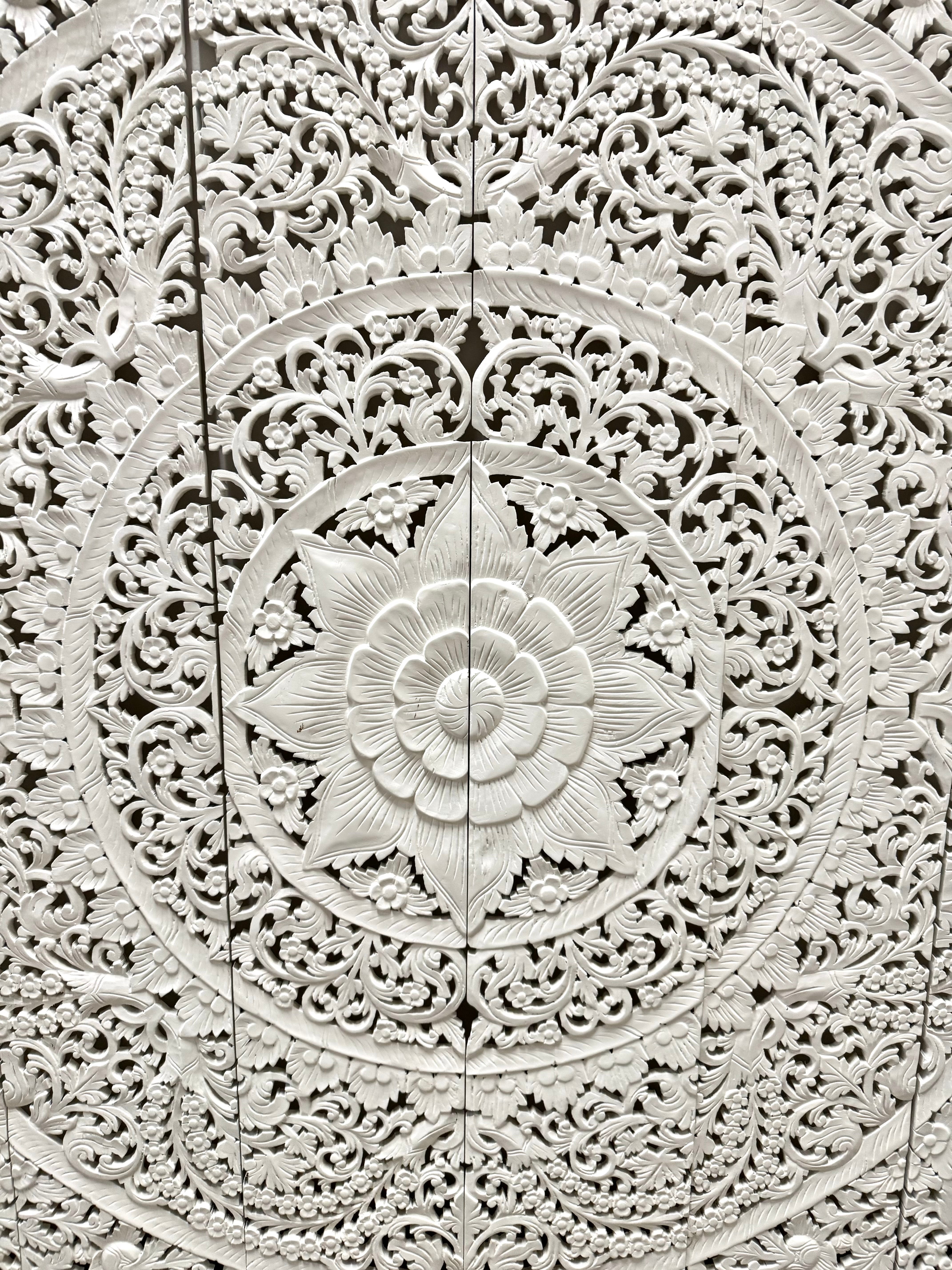 Hand-carved Thai Mandala Art Panels