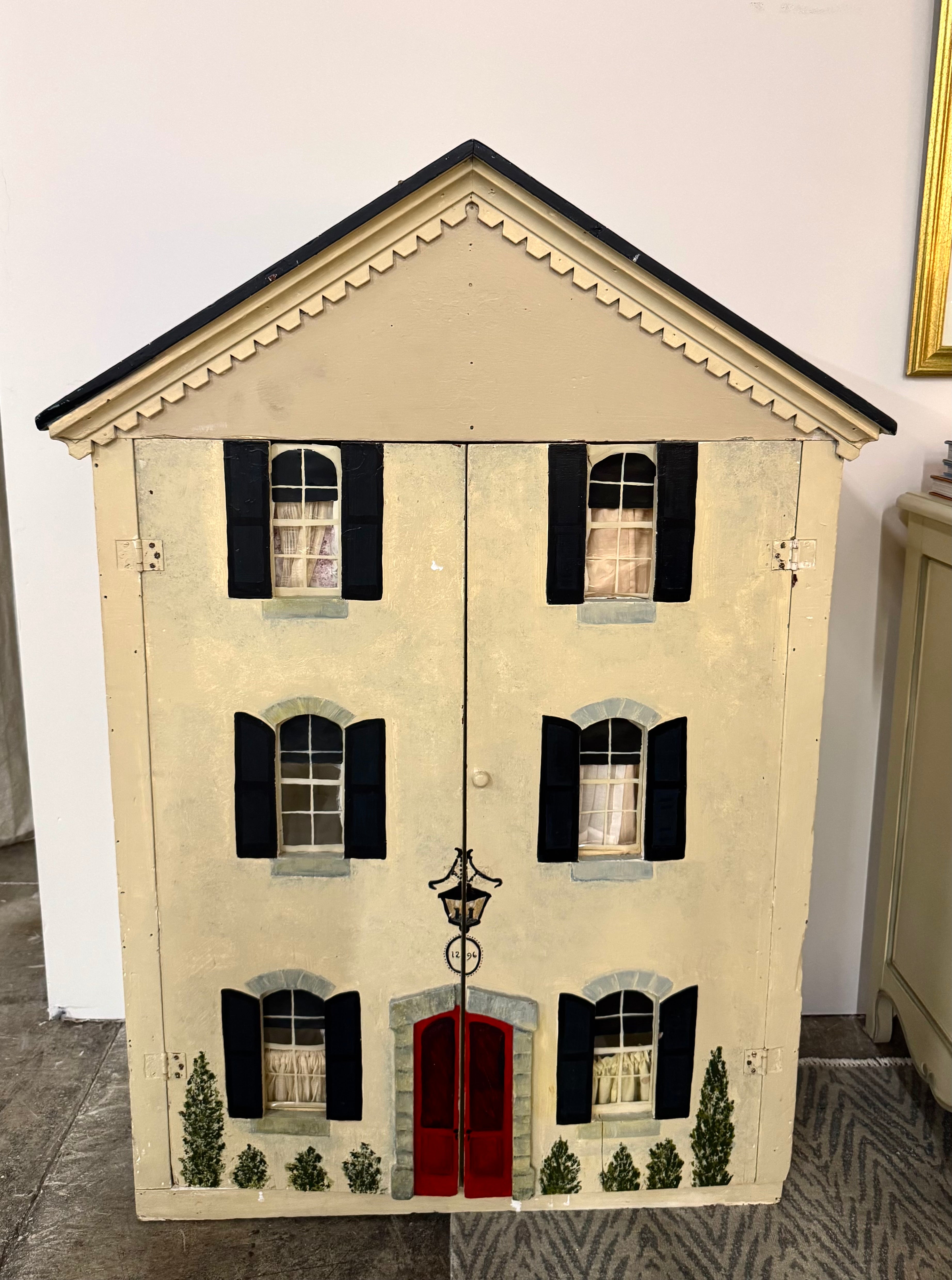Vintage Handcrafted 55" Doll House