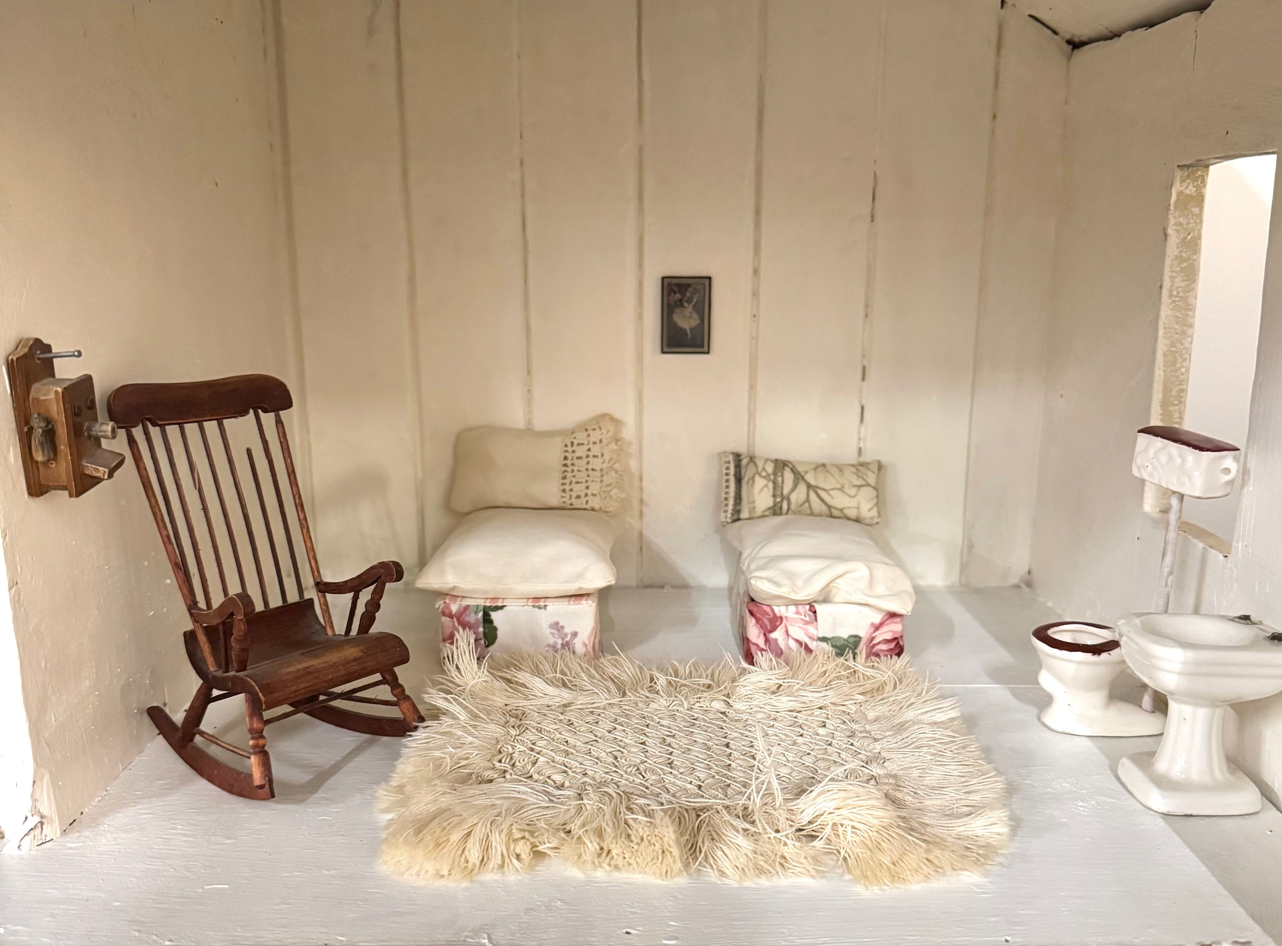 Vintage Handcrafted 55" Doll House