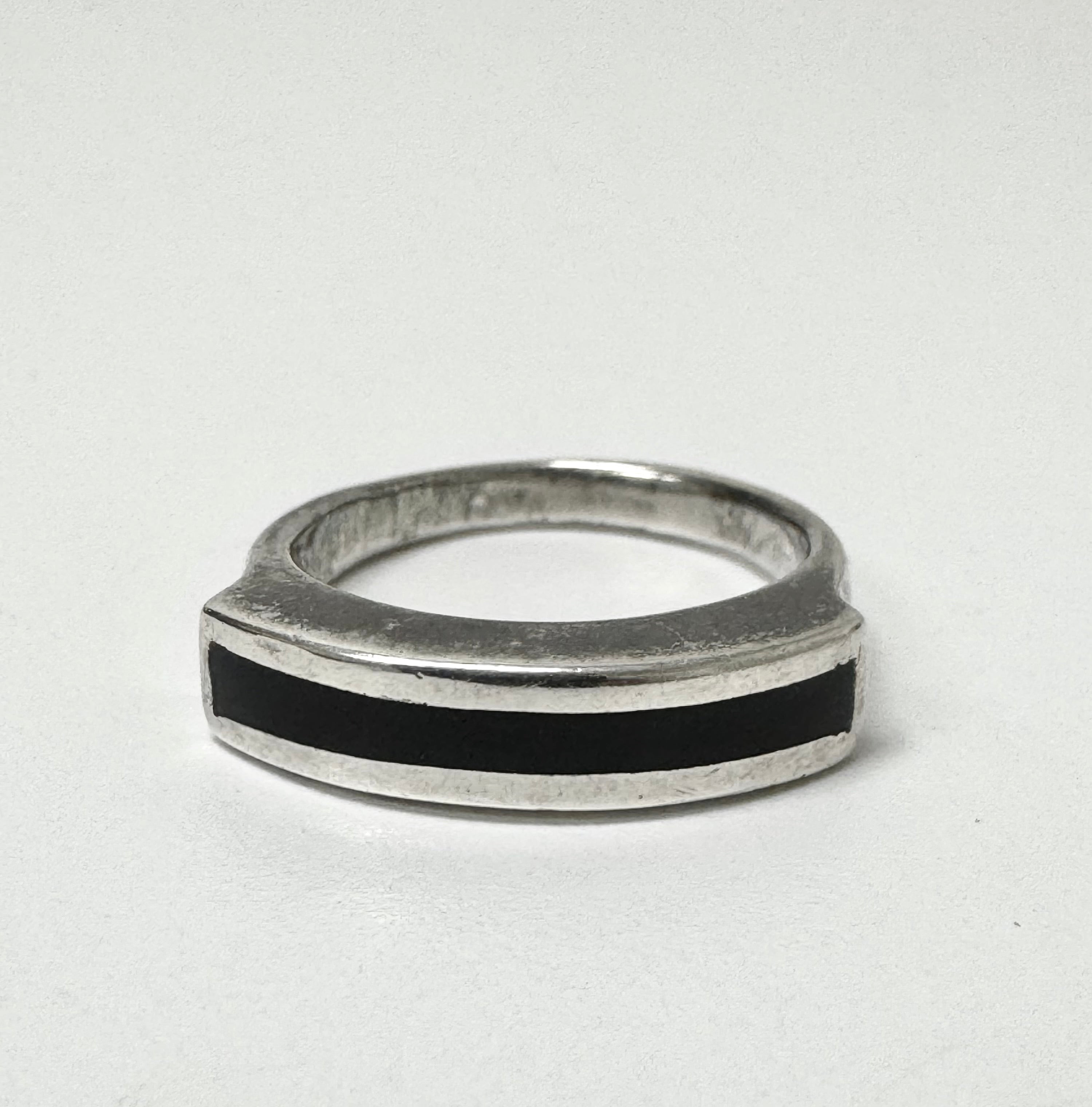 Black Onyx Silver Ring