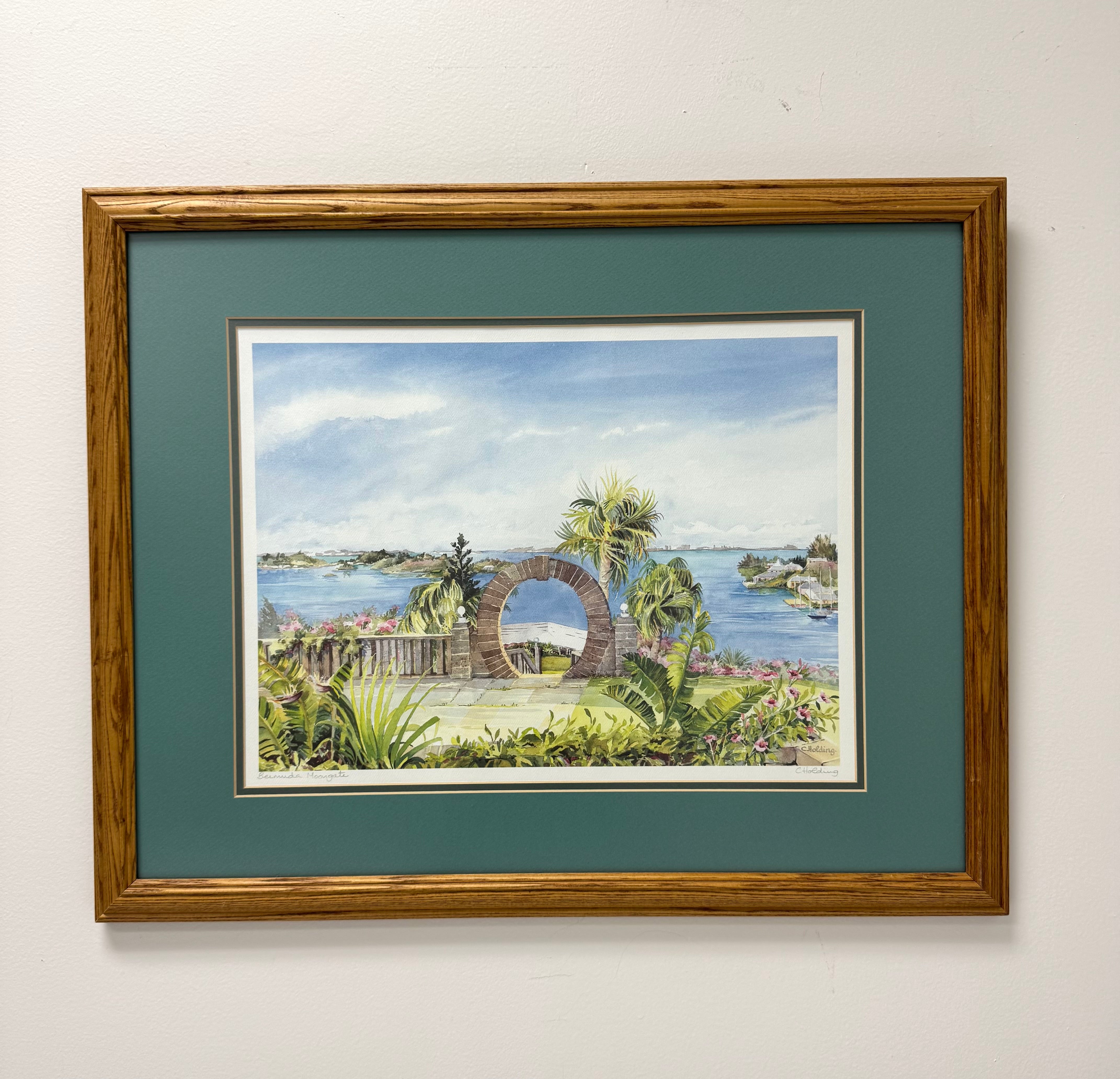 'Bermuda Moongate' Watercolour