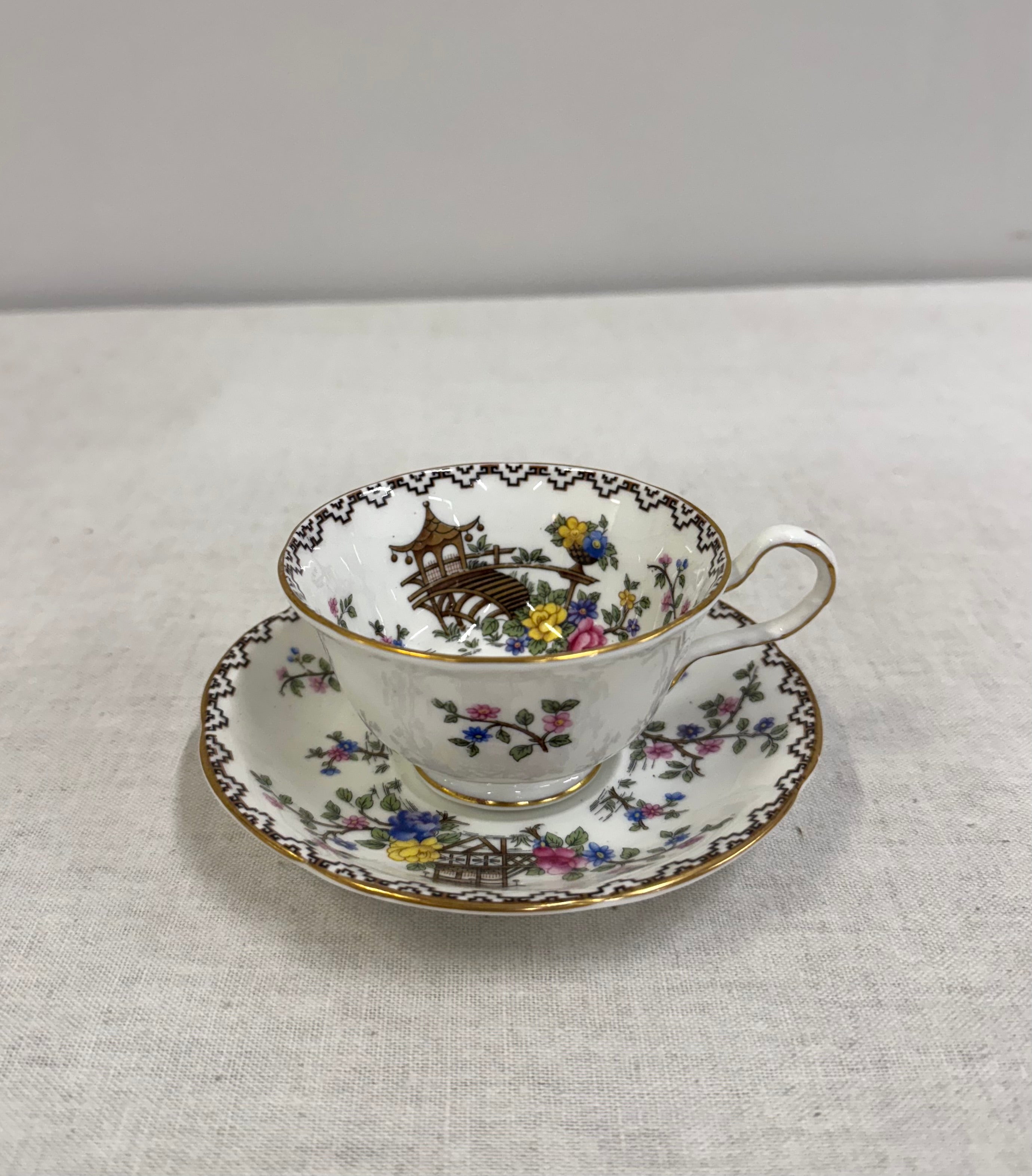 AYNSLEY 'Pagoda' Cup & Saucer