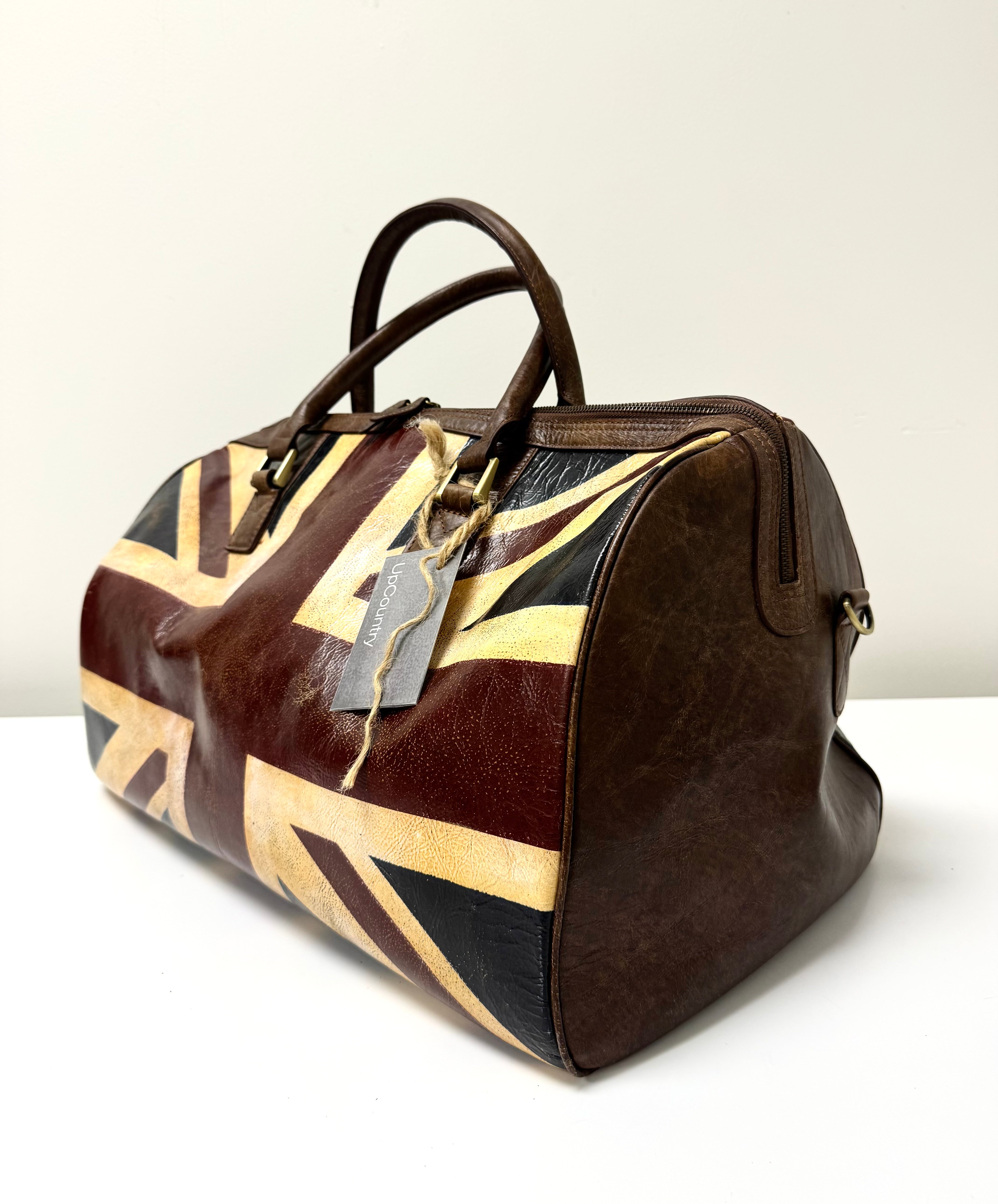 NEW Union Jack Leather Gym Bag