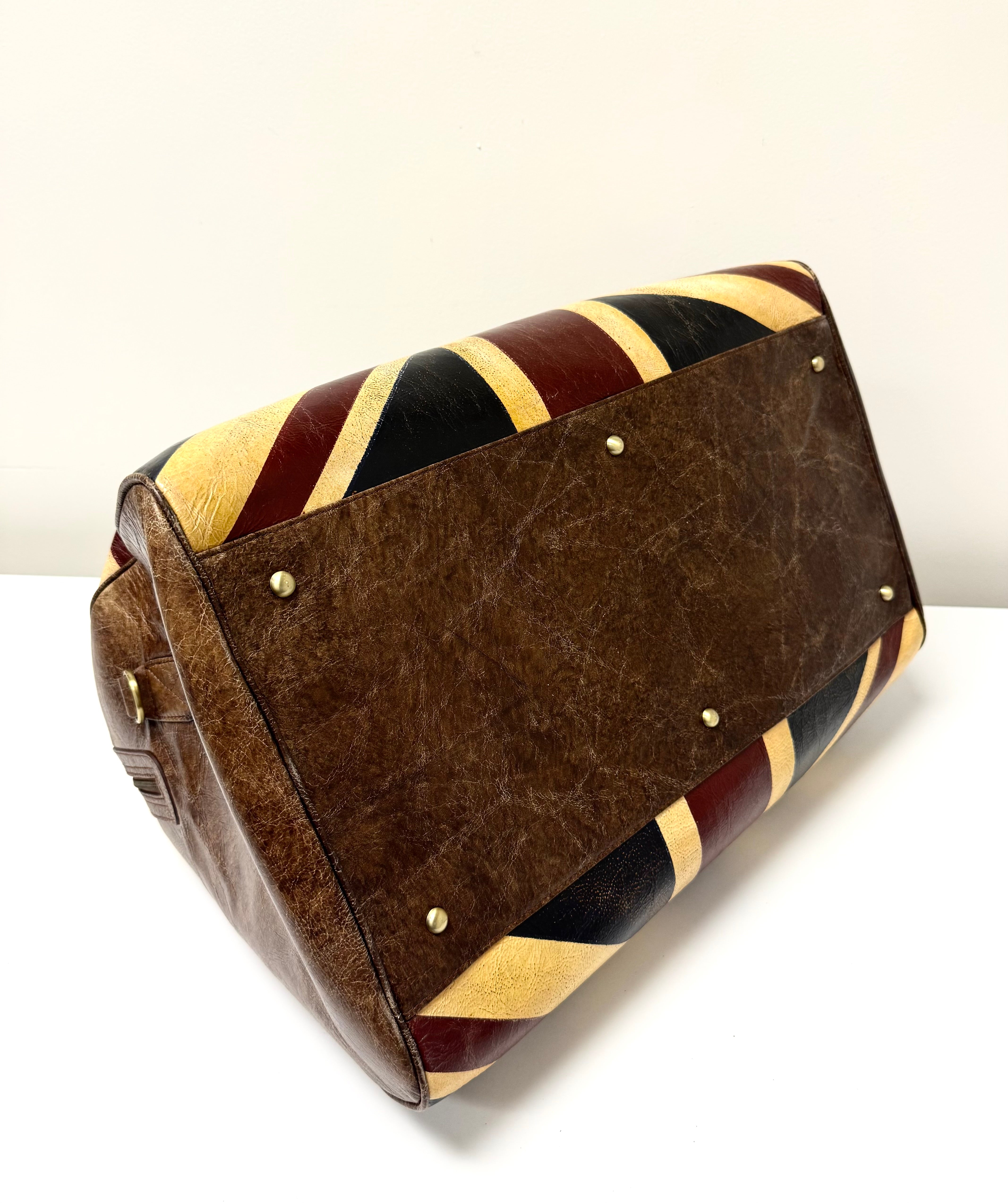 NEW Union Jack Leather Gym Bag
