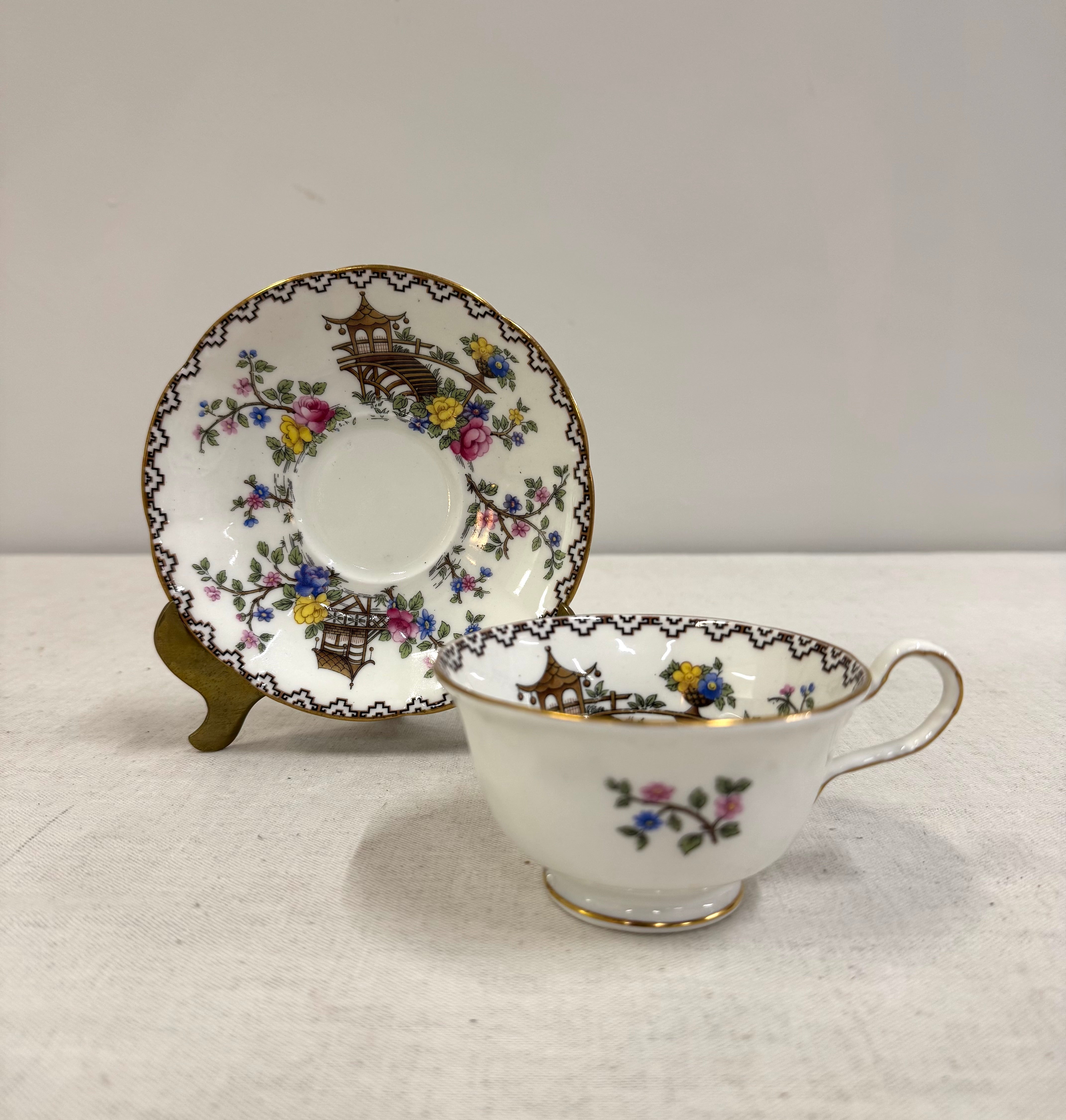 AYNSLEY 'Pagoda' Cup & Saucer