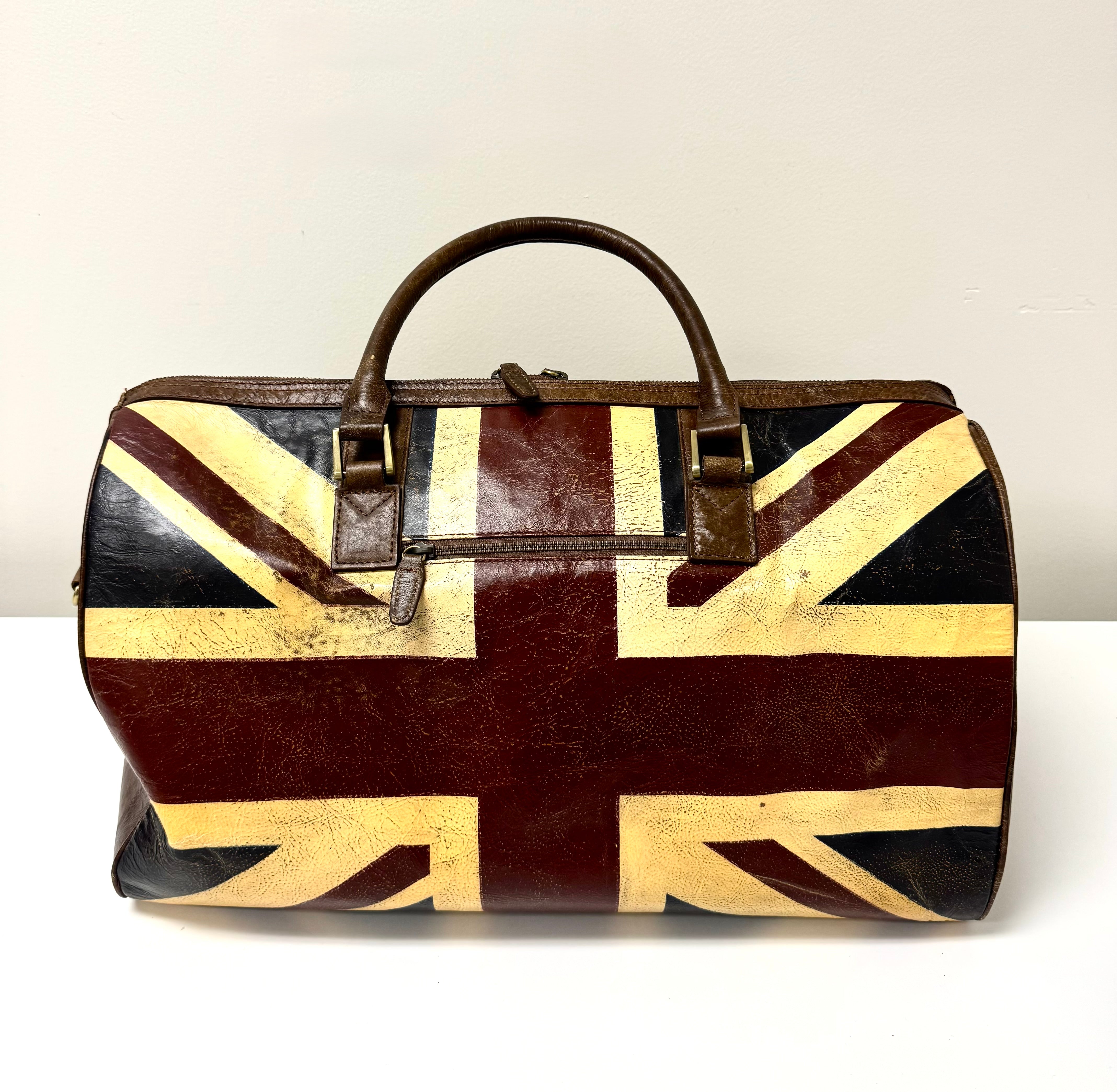 NEW Union Jack Leather Gym Bag
