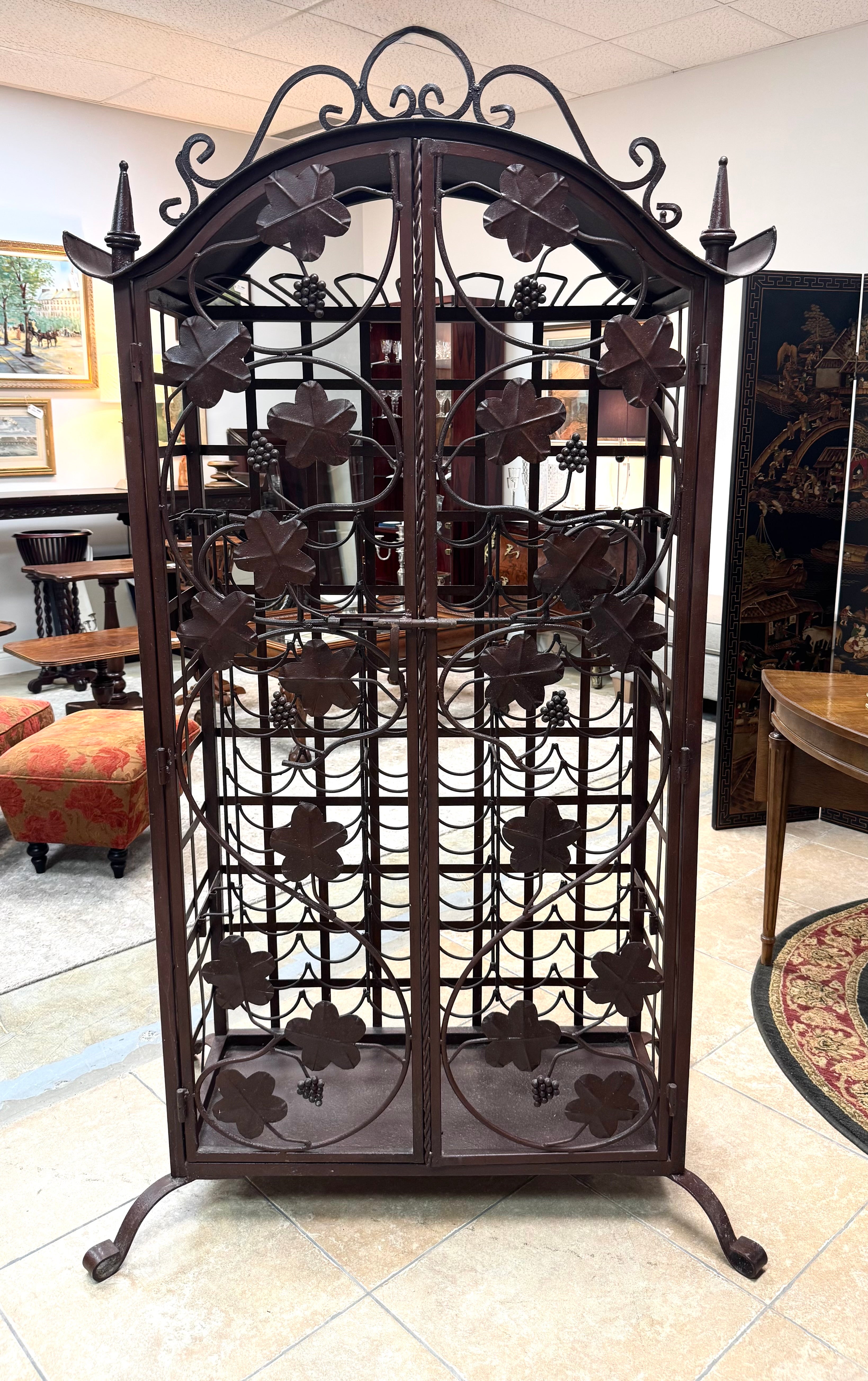 Hand-forged Wrought Iron Wine Rack