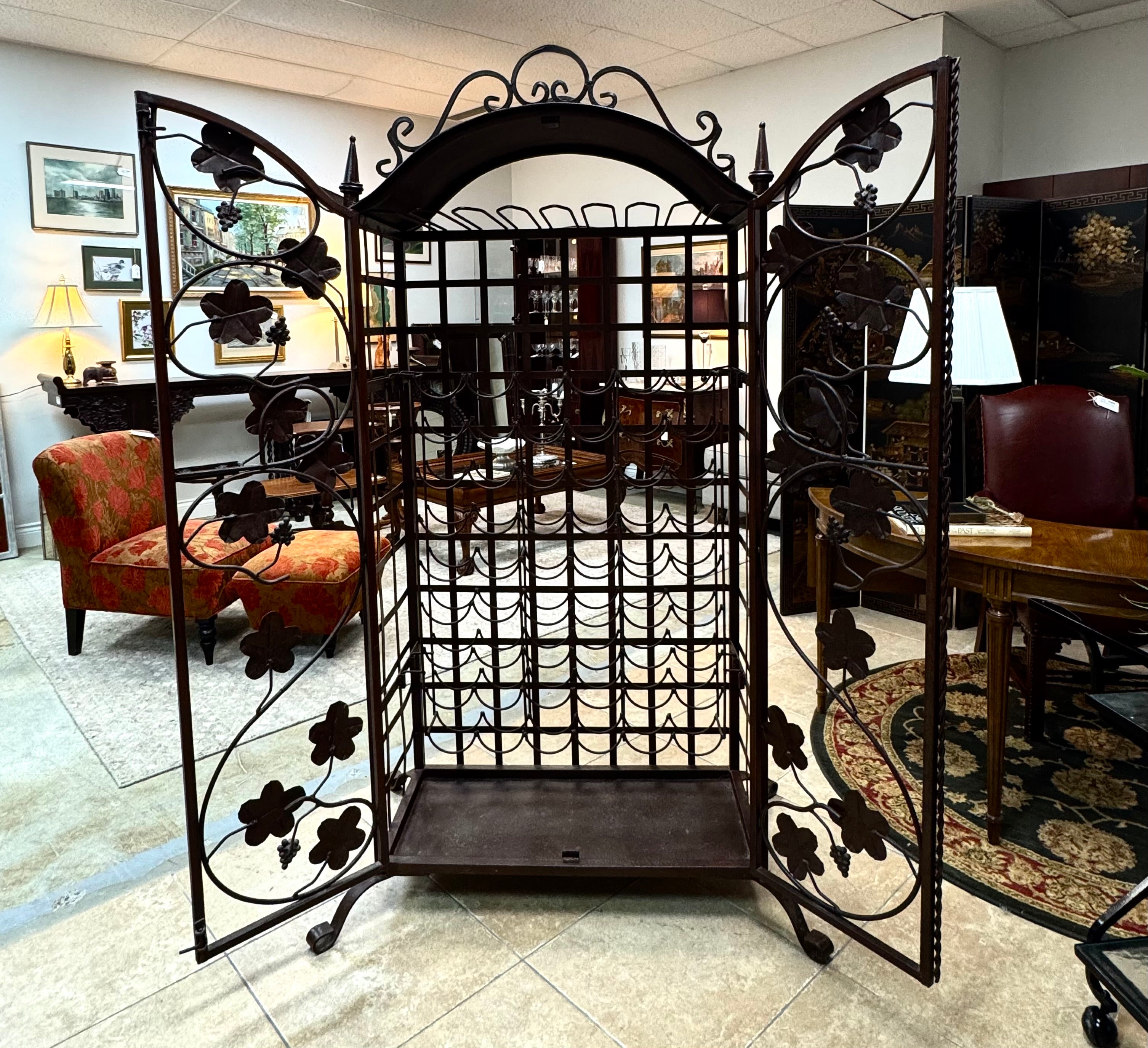 Hand-forged Wrought Iron Wine Rack