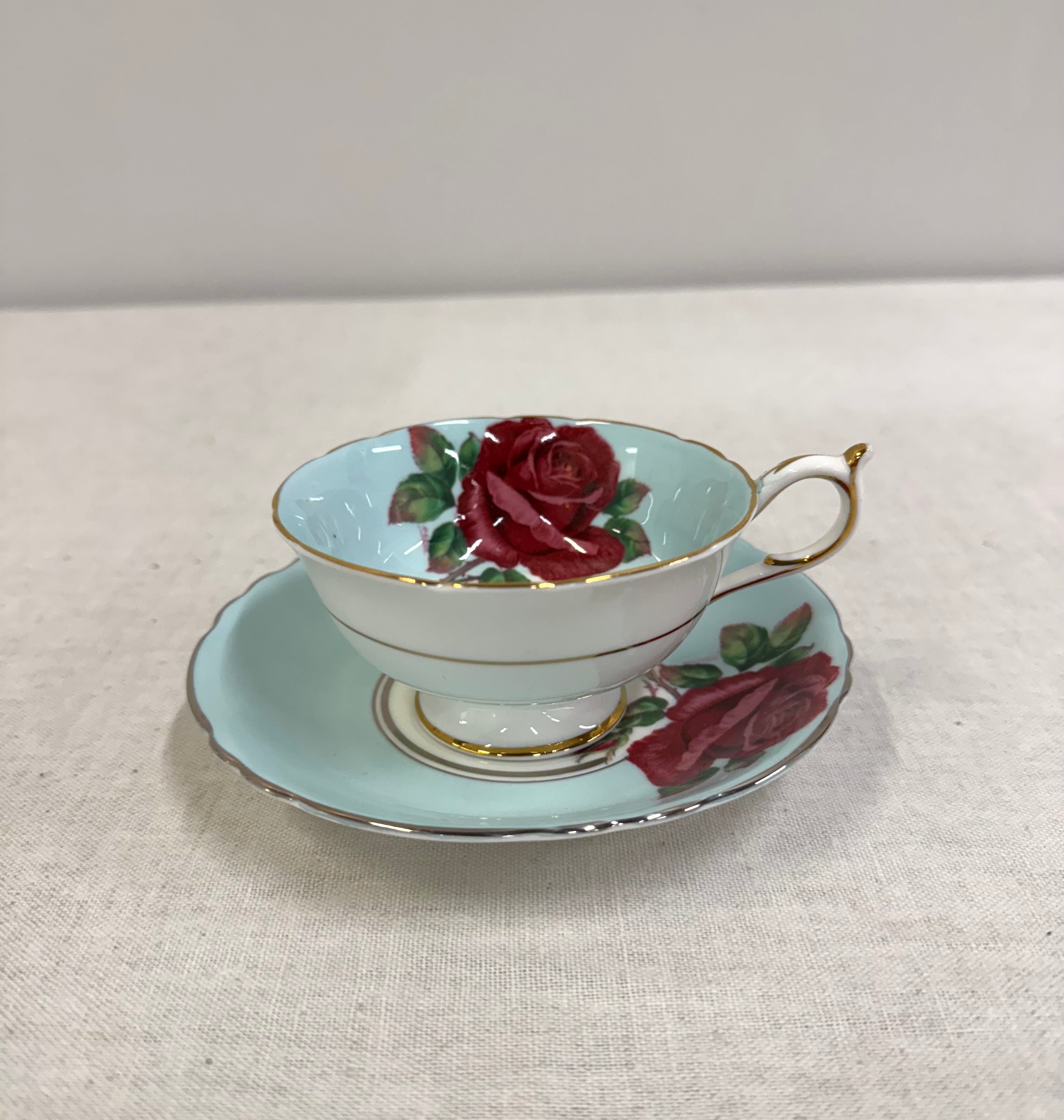 PARAGON Red Roses Cup & Saucer